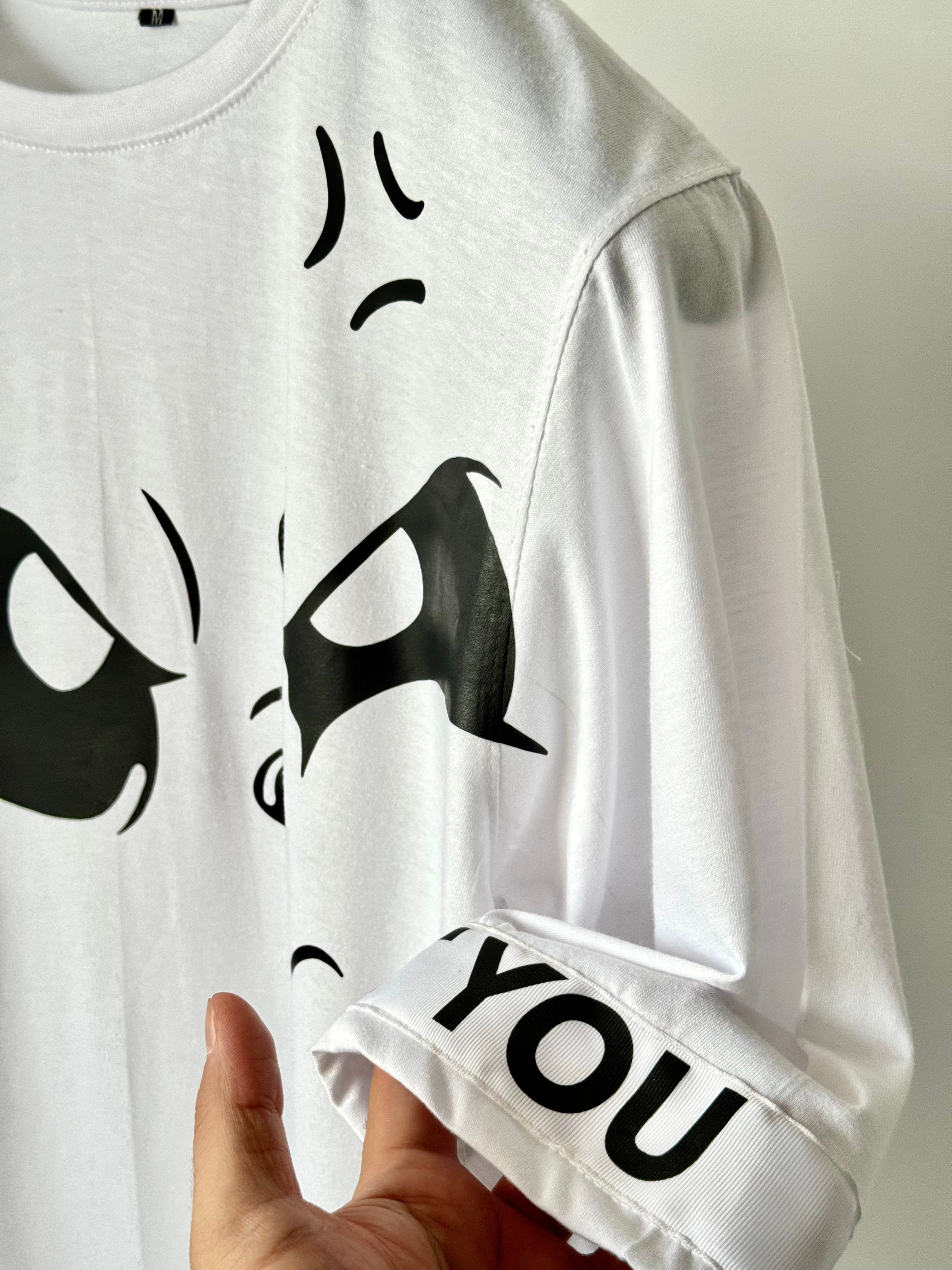 Cryptic White Deconstructed T-shirt
