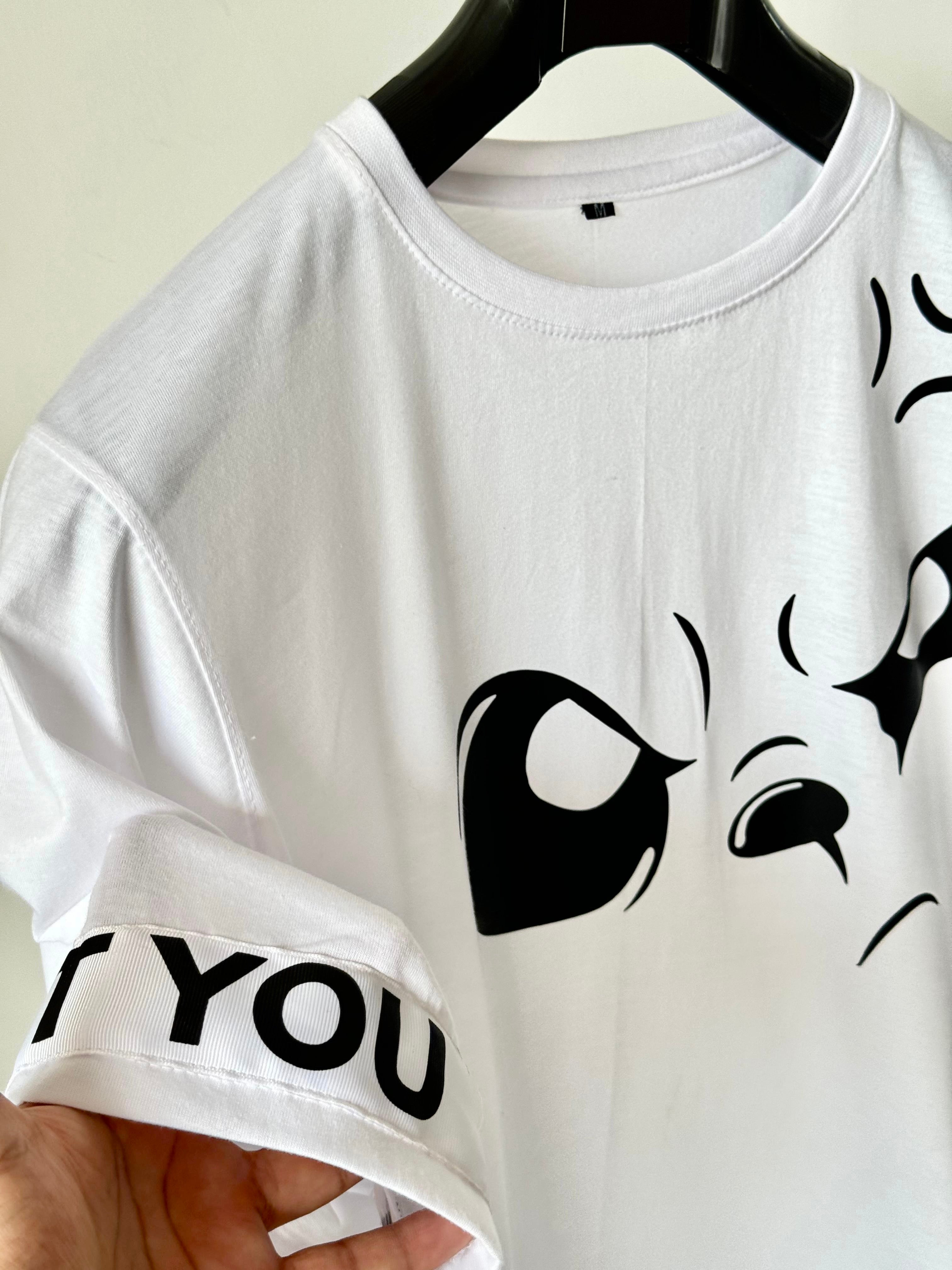 Cryptic White Deconstructed T-shirt