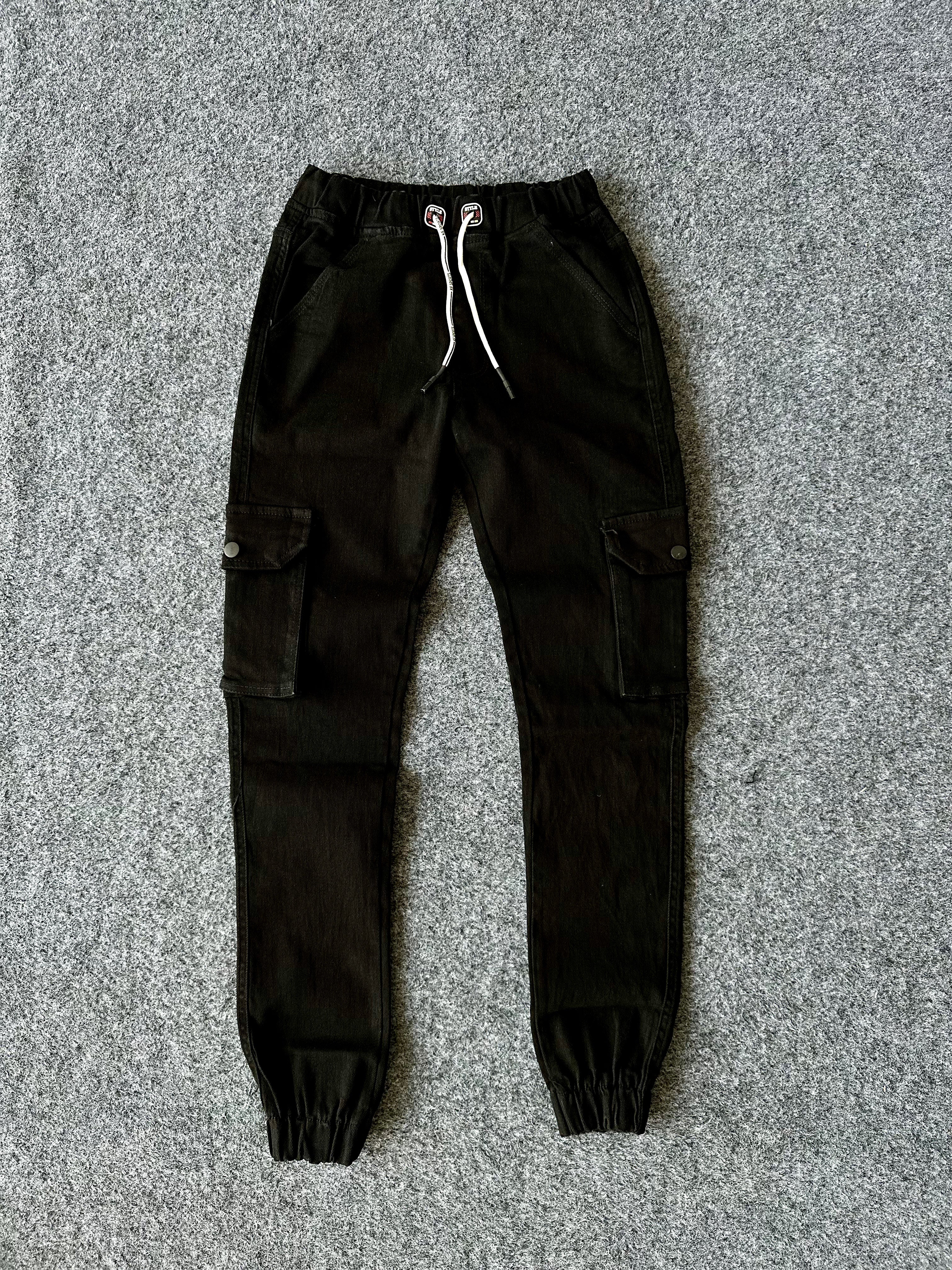 Black Edgy Cargo Pants