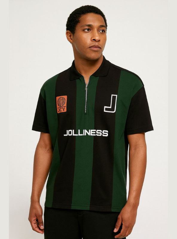 Jolliness Green Panel Polo