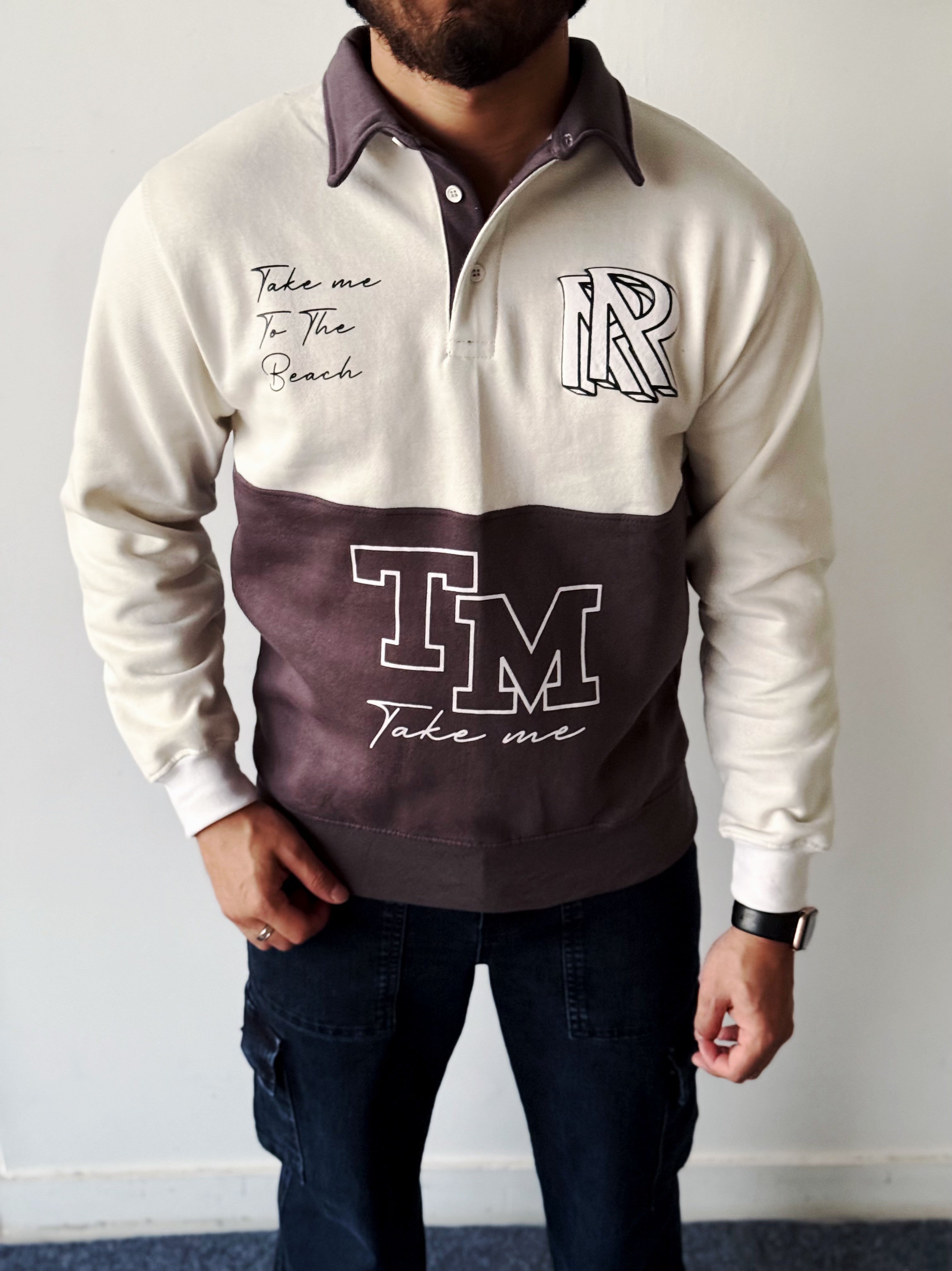 Two-Tone Collar Sweatshirt volume 0.1