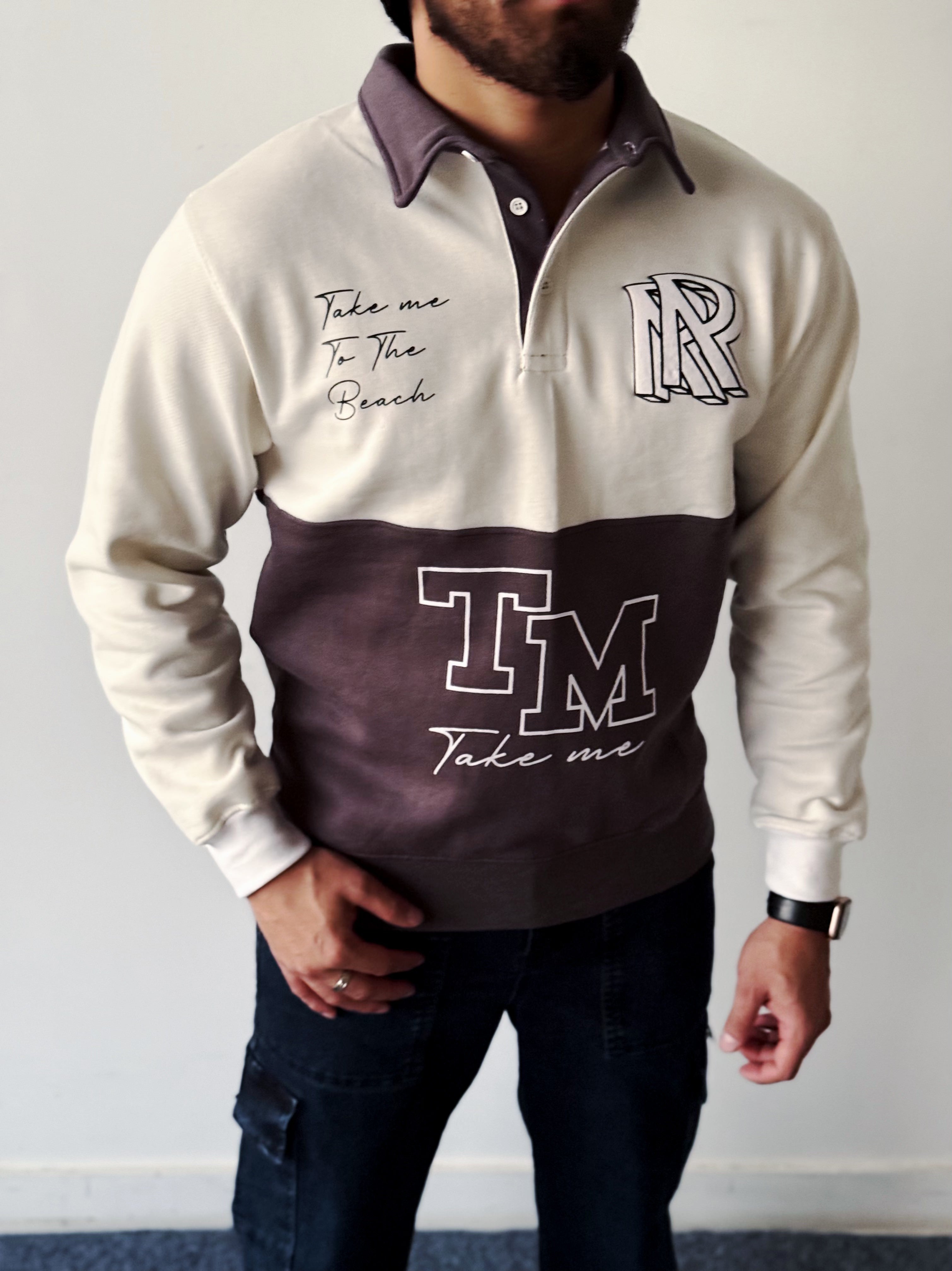 Two-Tone Collar Sweatshirt volume 0.1