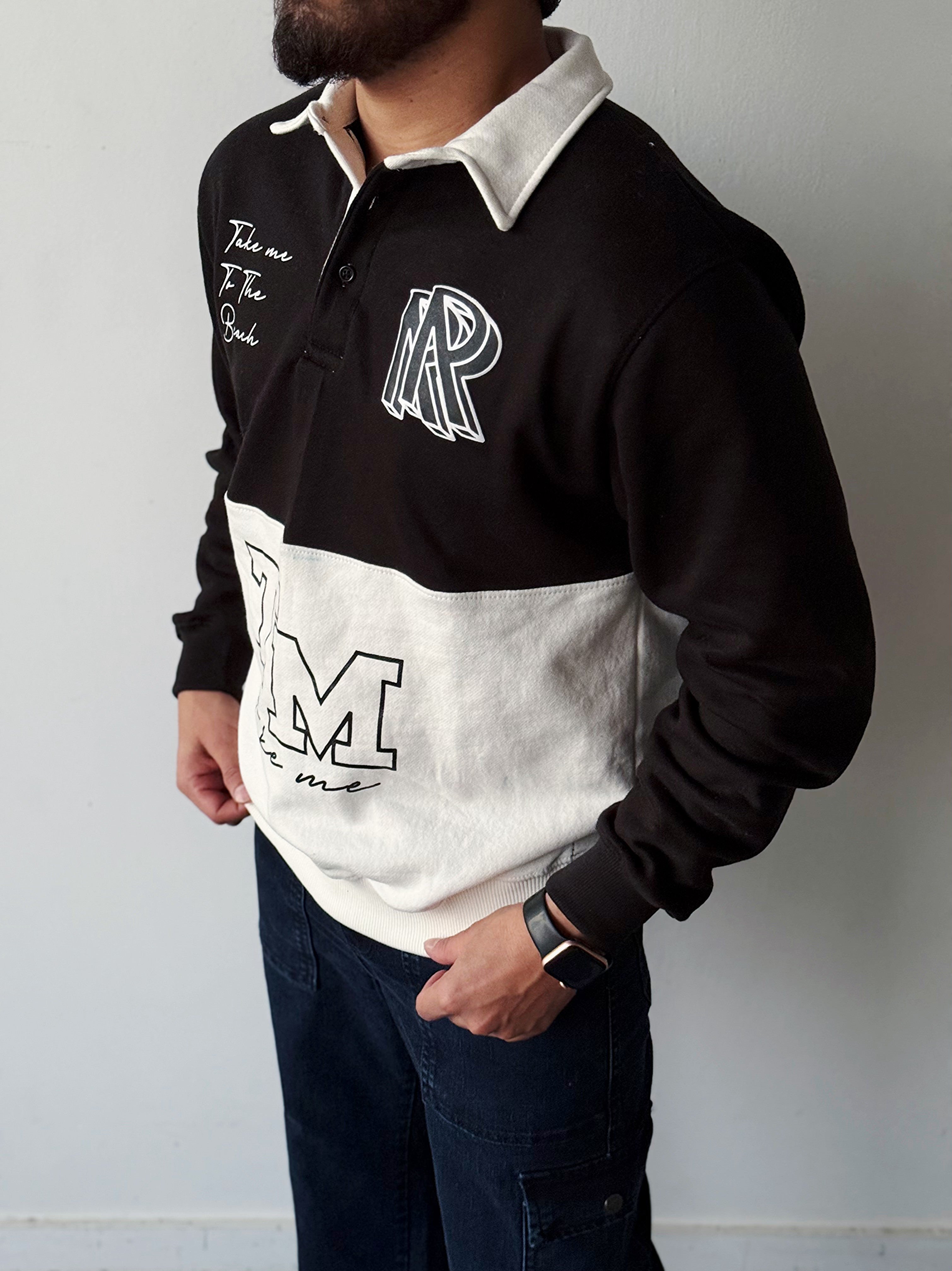 Two-Tone Collar Sweatshirt volume 0.2