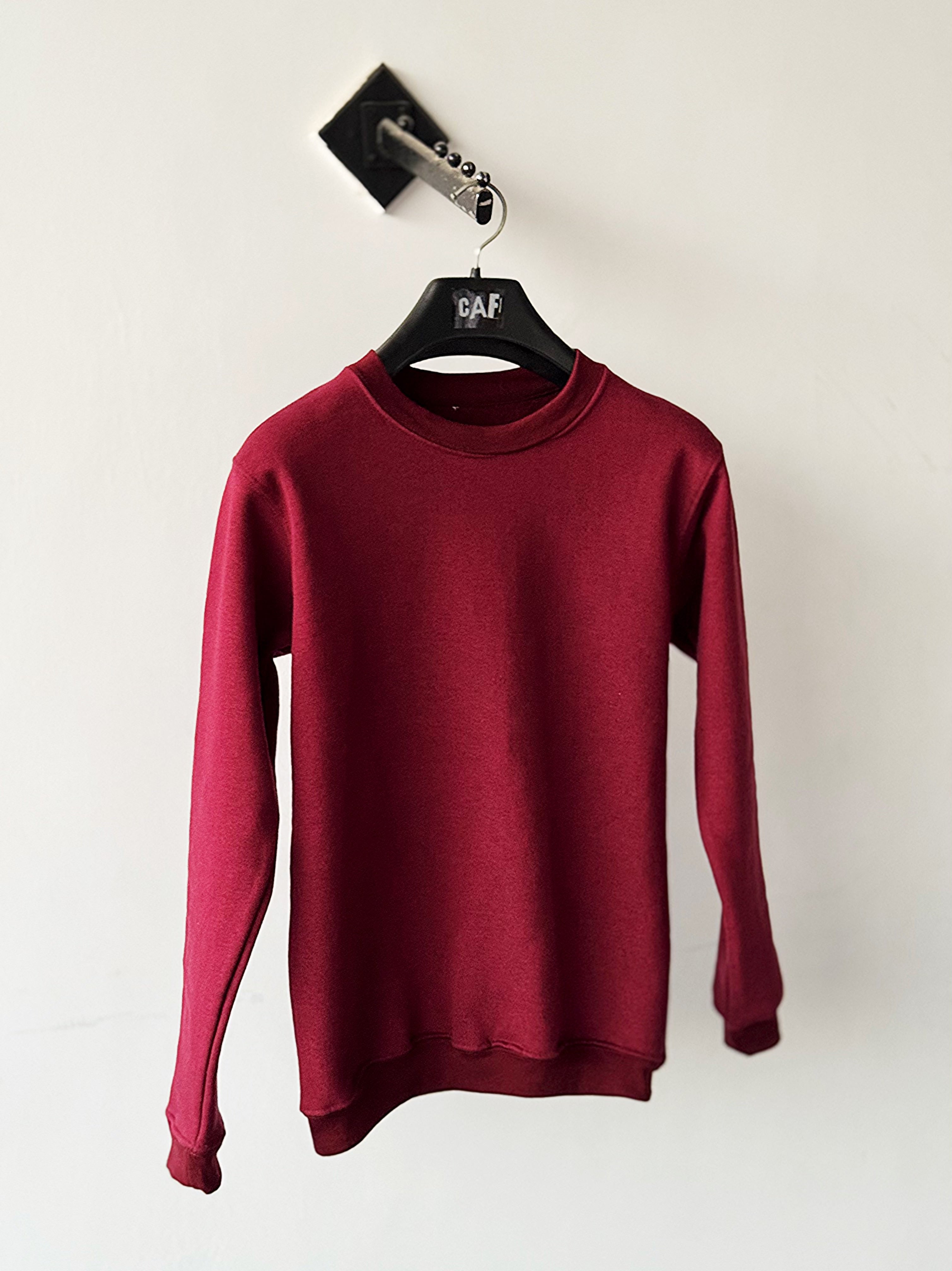 Wine-Tone Plain SweatShirt