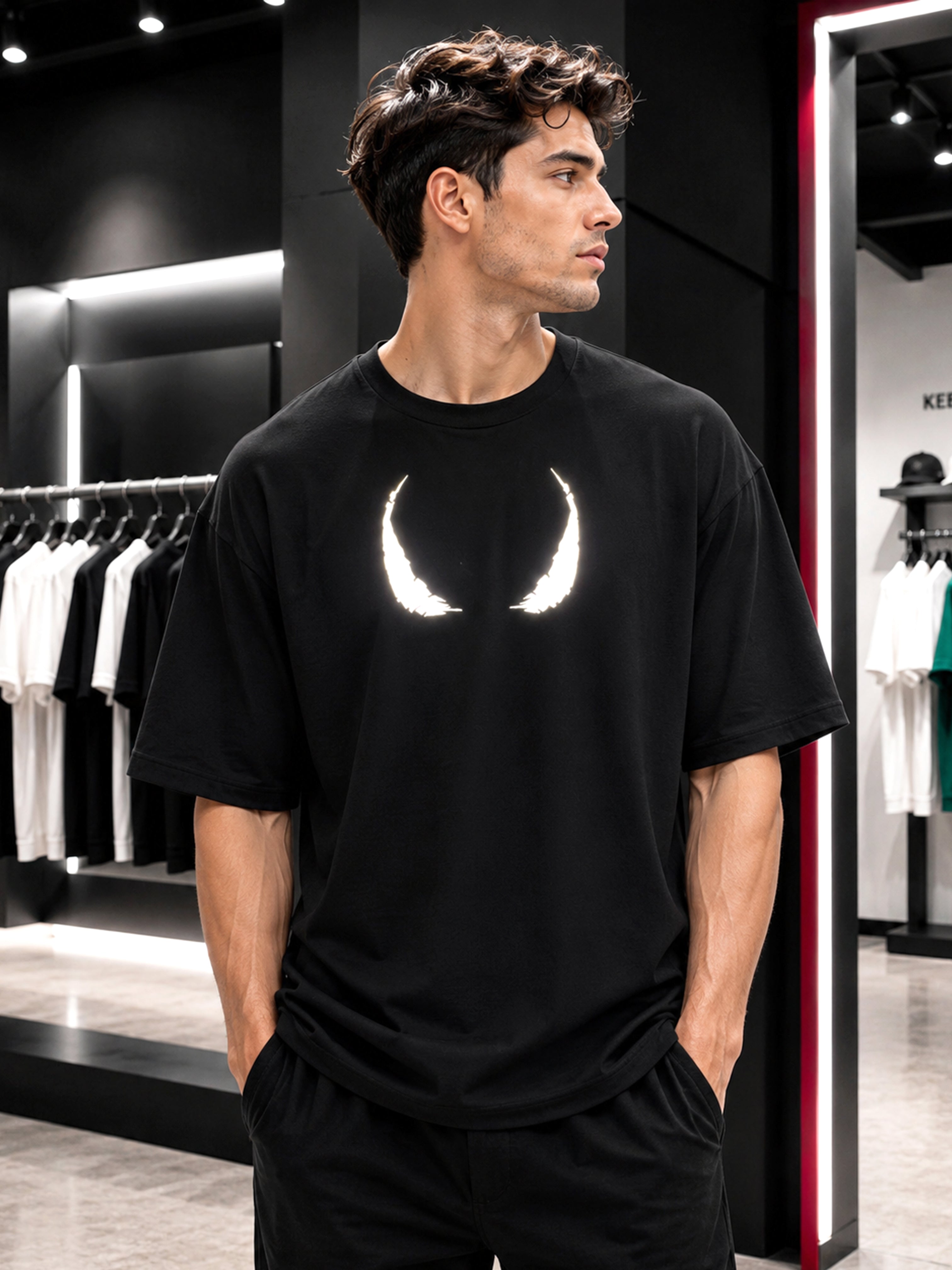 Spider Reflective Oversized T-Shirt