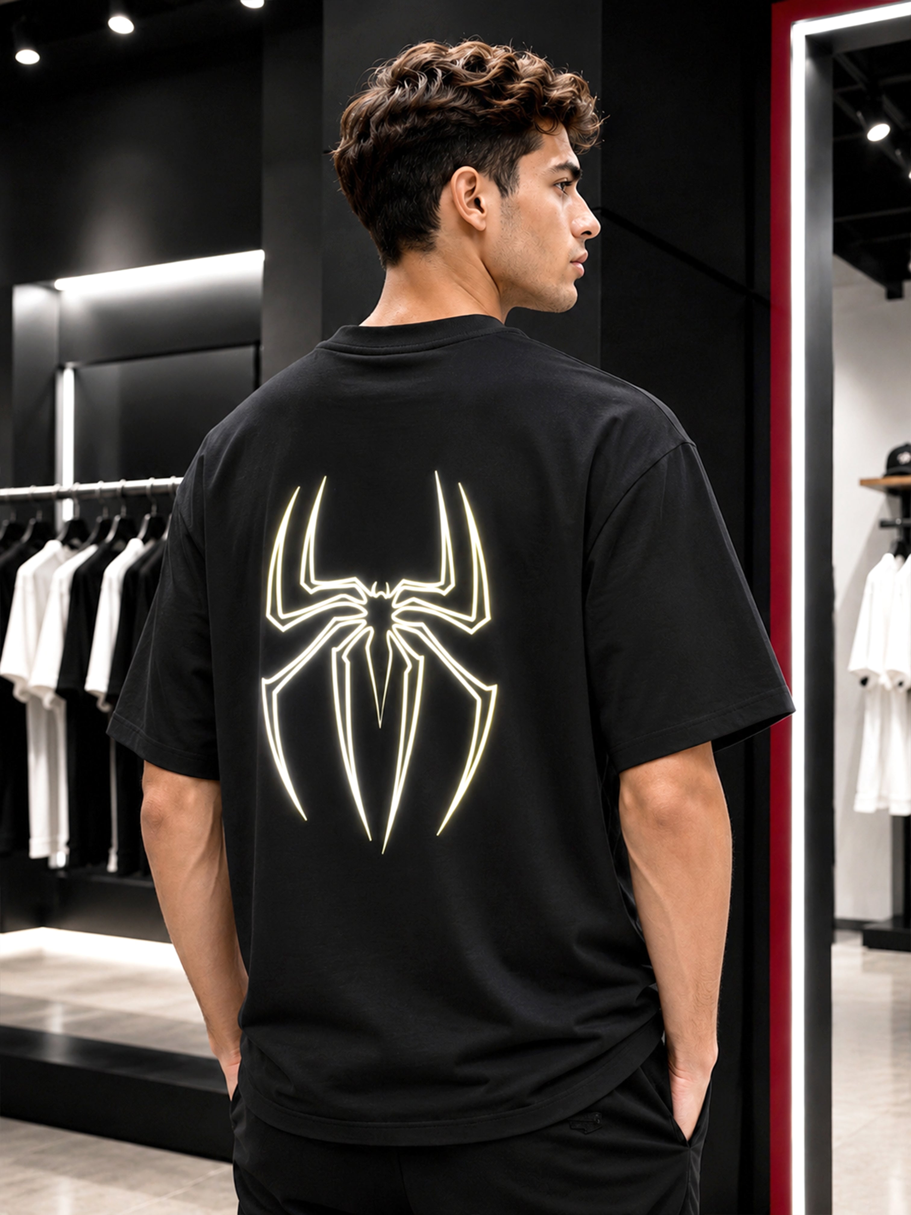 Spider Reflective Oversized T-Shirt