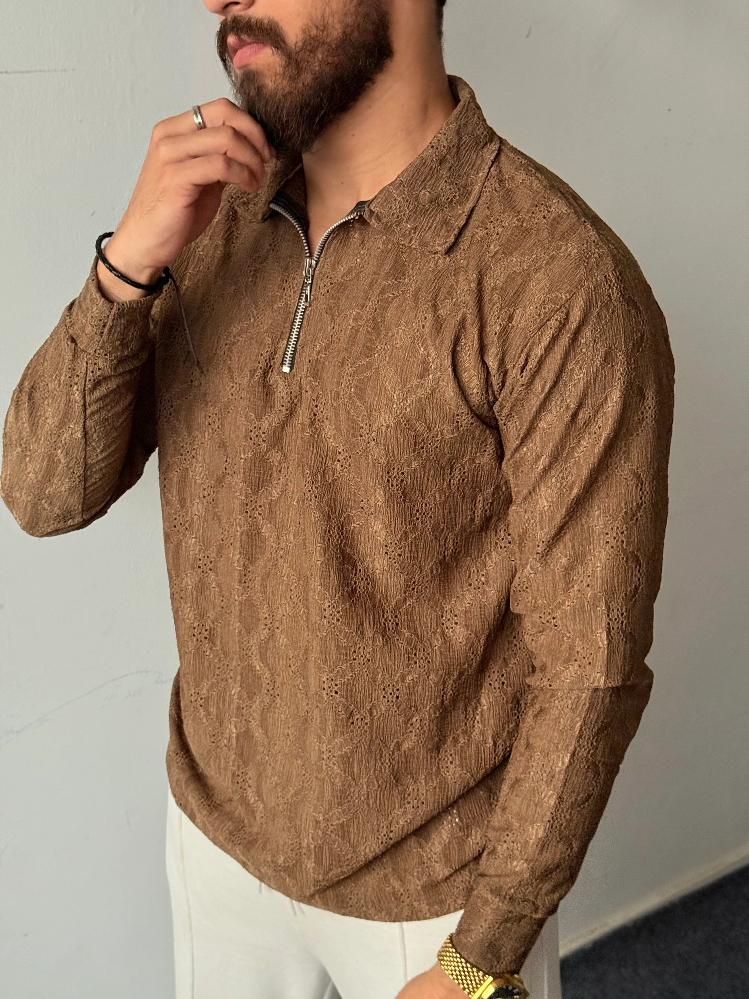 Knitted Texture Polo