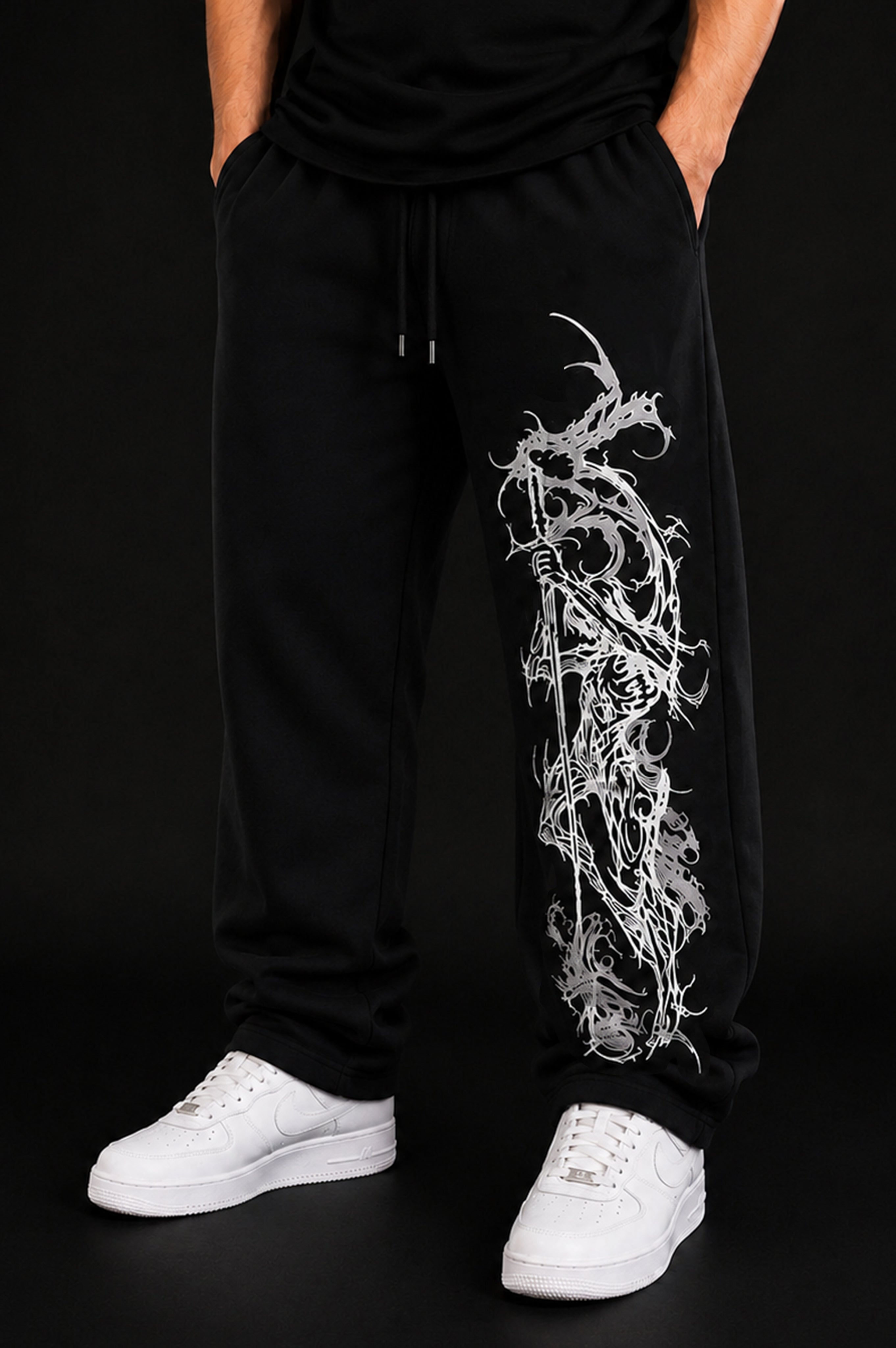 Aesthetic Black Baggy Trouser