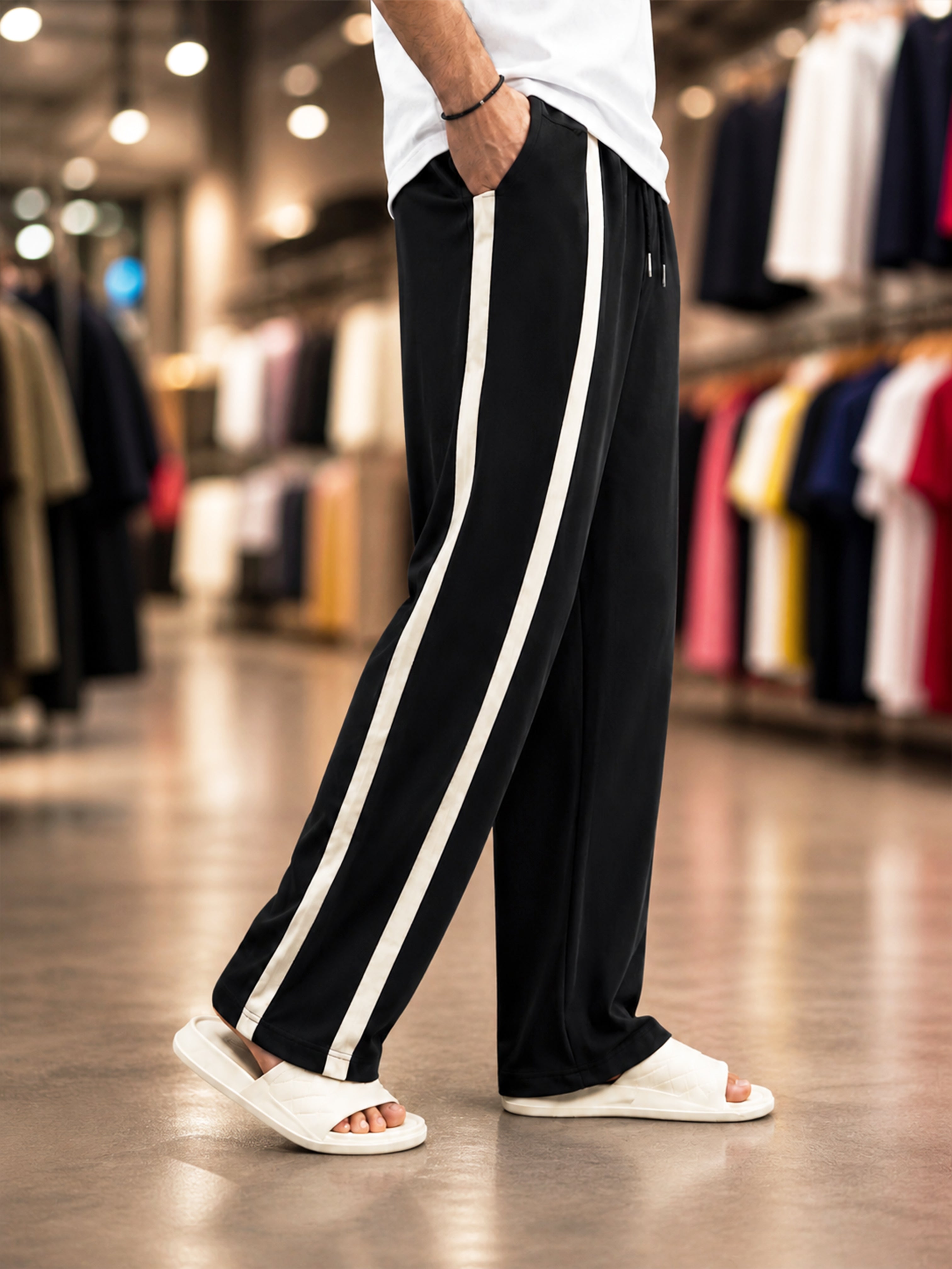 Double Stripe Baggy Trouser