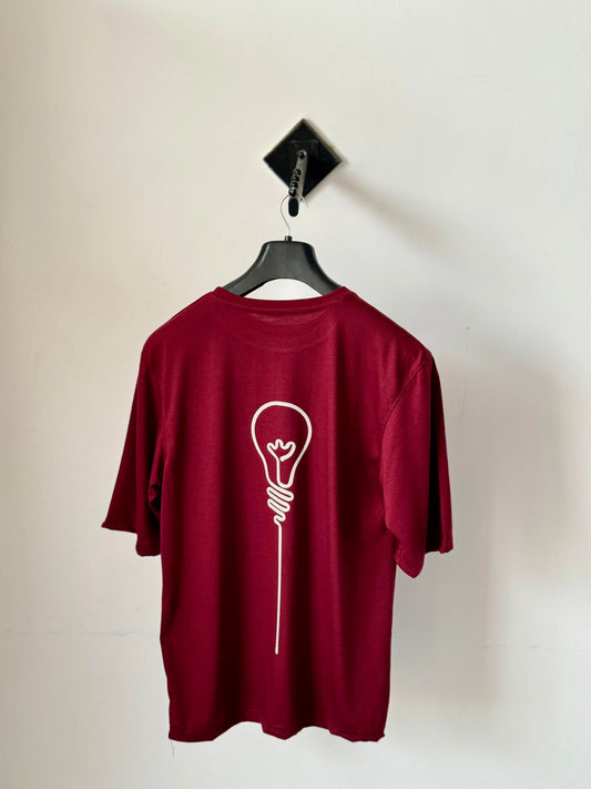 Maroon Crewneck Lightbulb Graphic