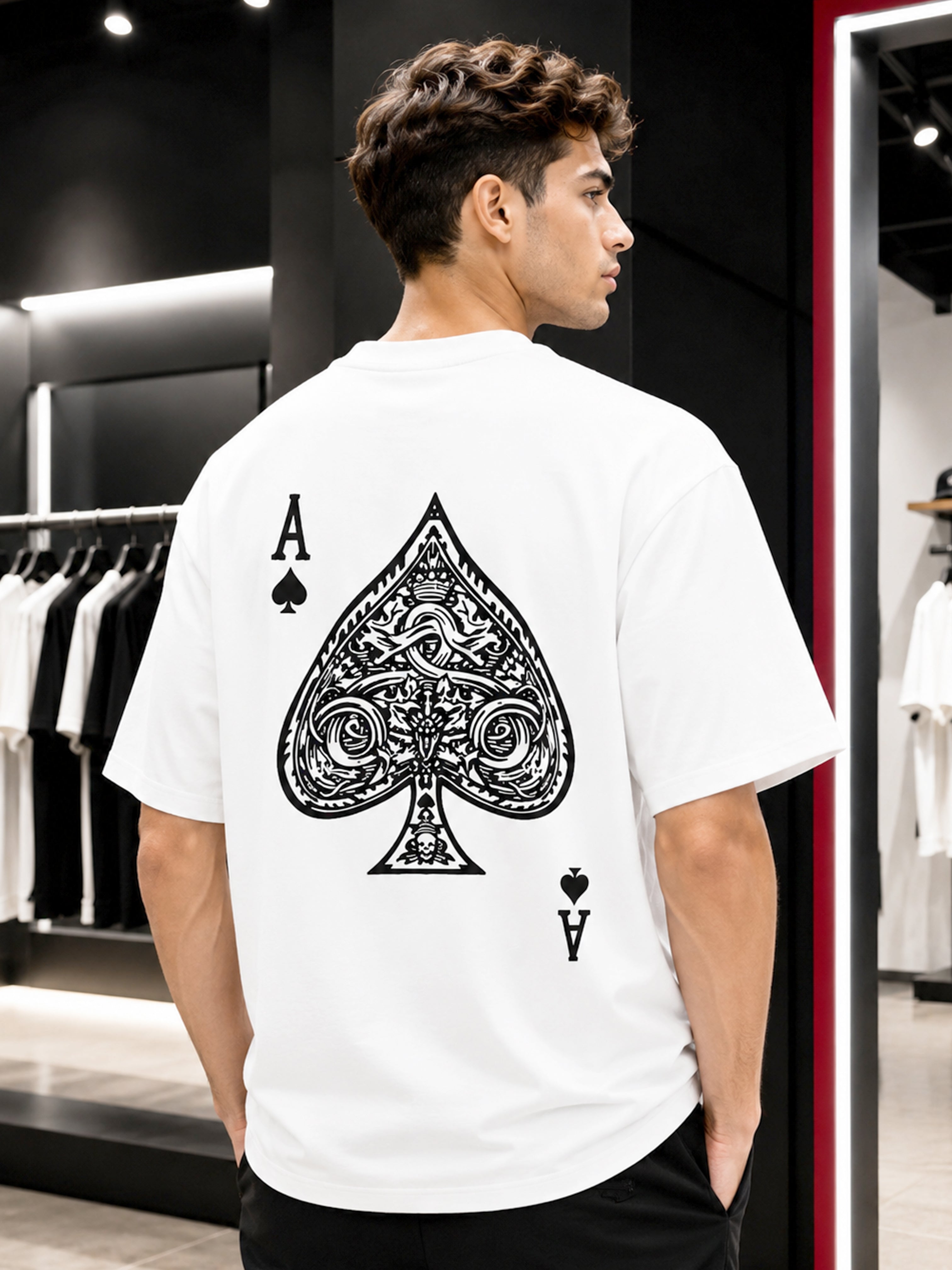White Ace Oversized T-Shirt