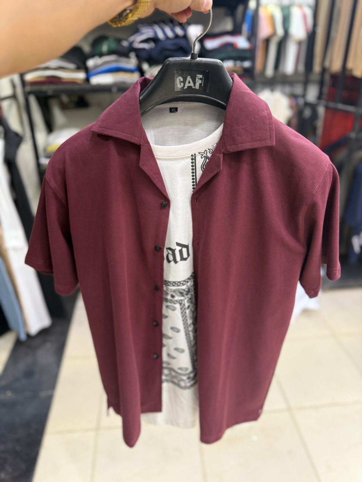 Maroon Pique Shirt