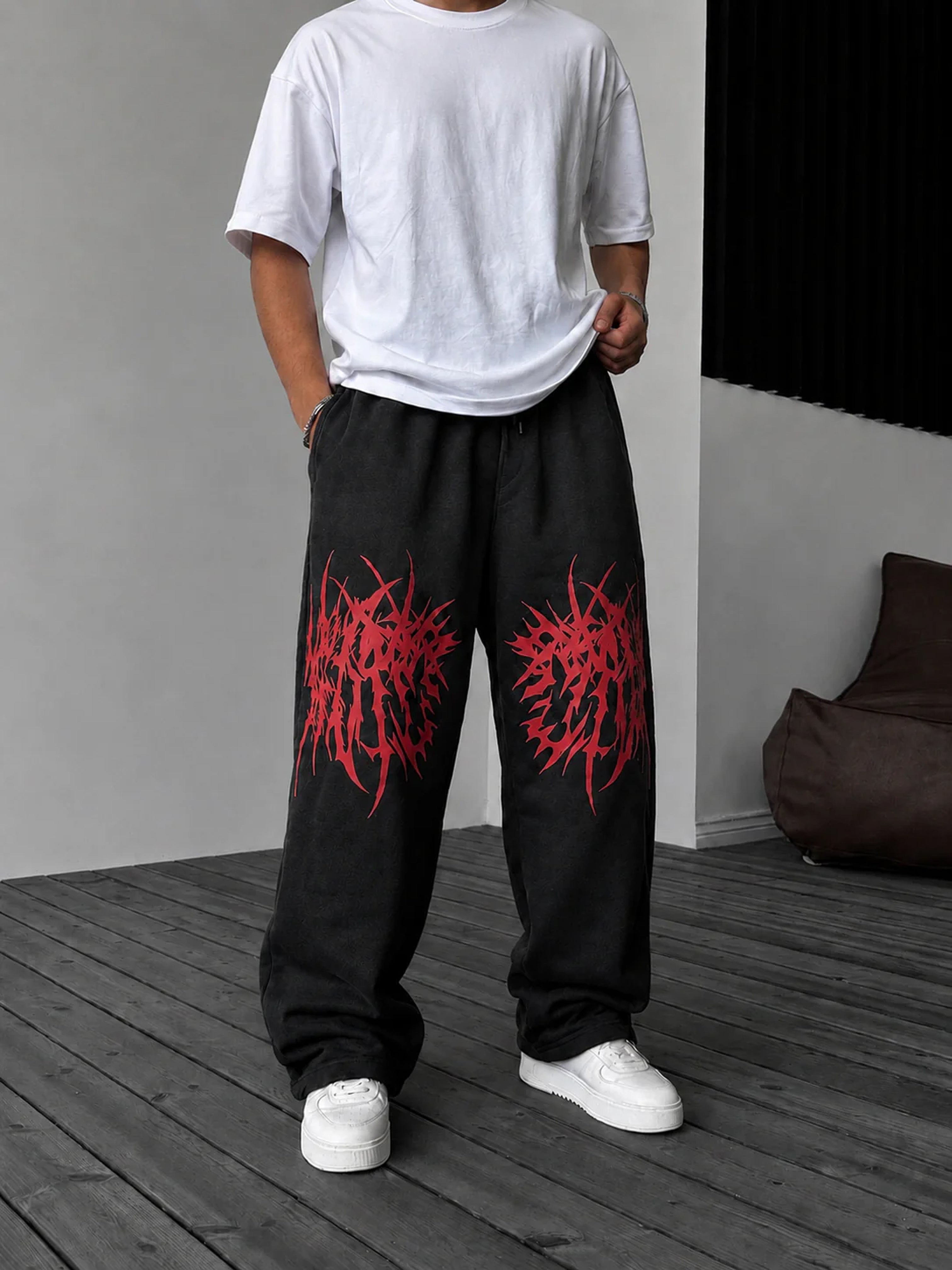 Reaper Red Straight Fit Trouser