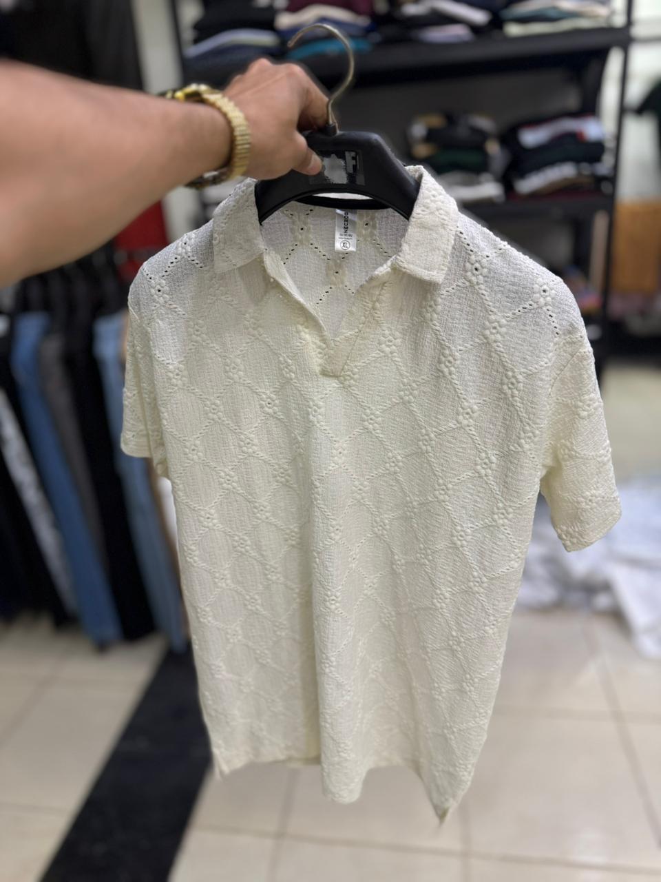 Honeycomb Knit Polo
