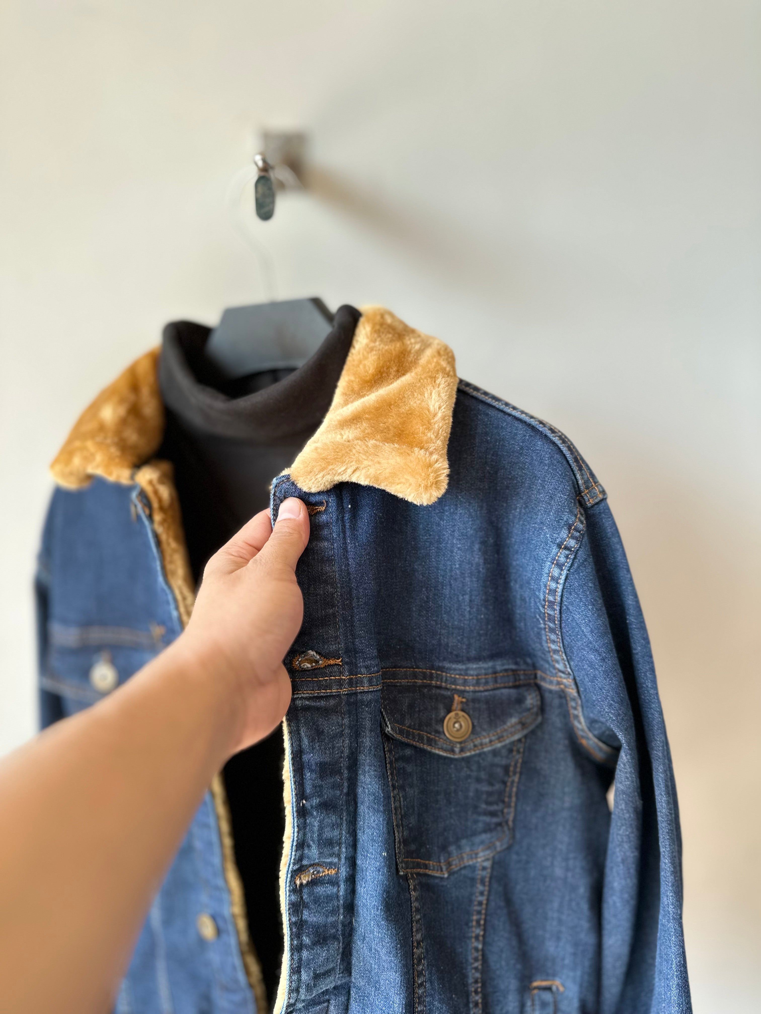 Faux Fur Collar Jacket