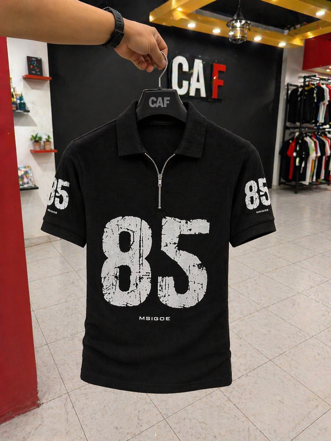 85 Zipper Polo T-Shirt