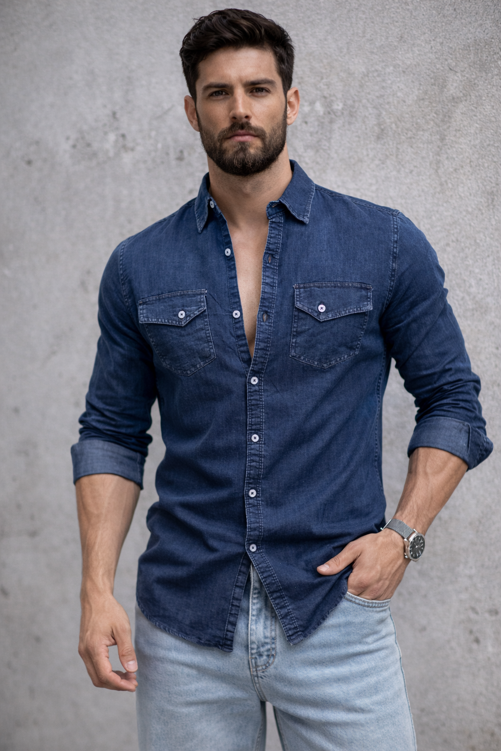Urban Steel Denim Shirt