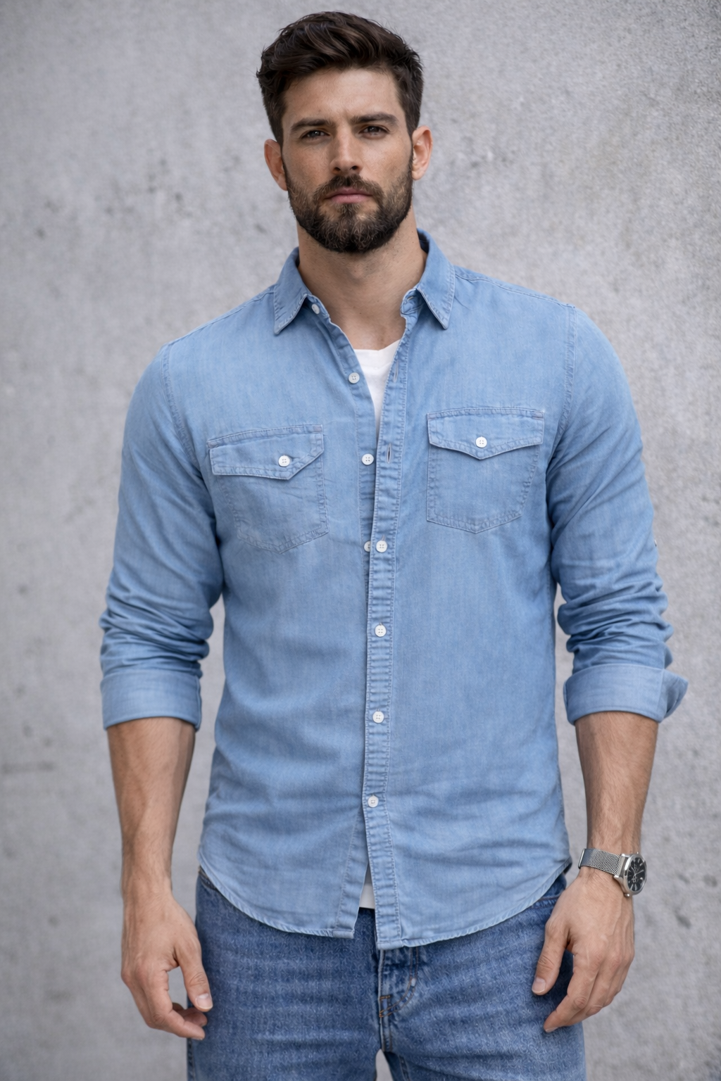 Urban Steel Denim Shirt