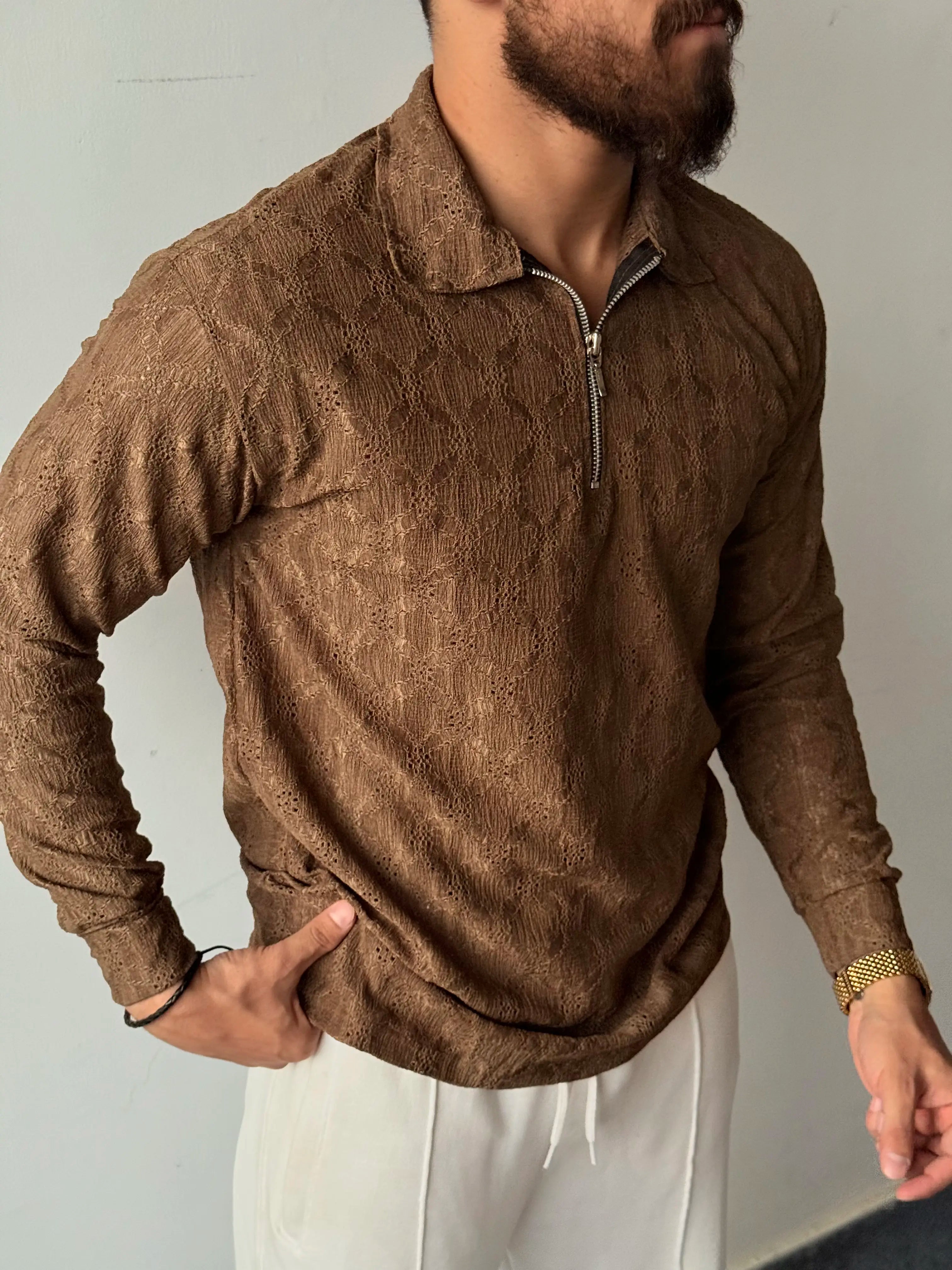 Knitted Texture Polo