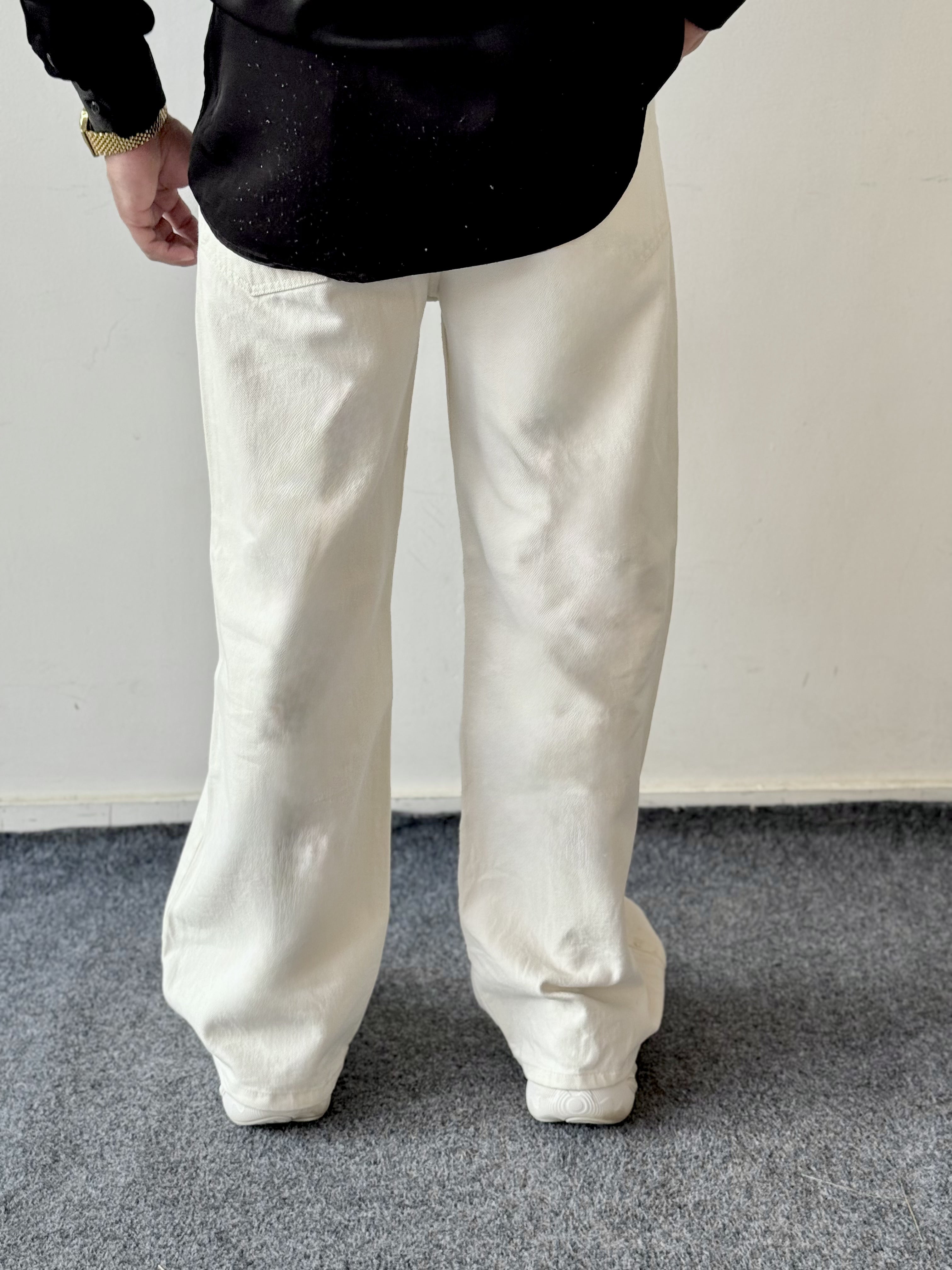 White Ripped Baggy Jean