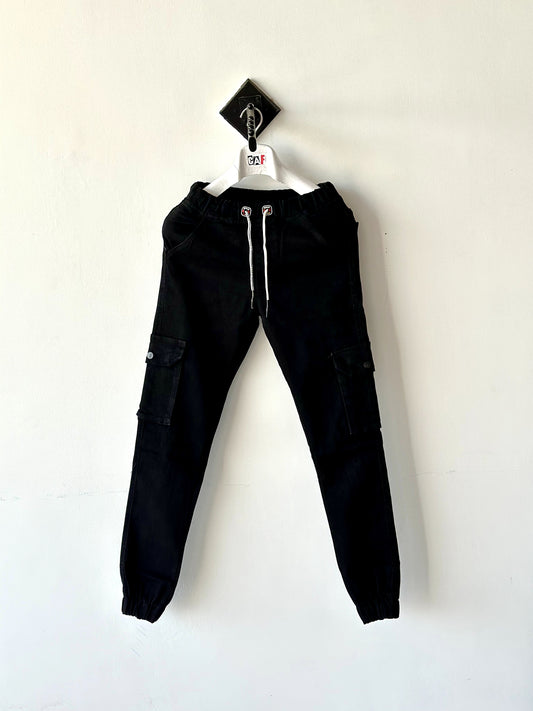 Black Edgy Cargo Pants