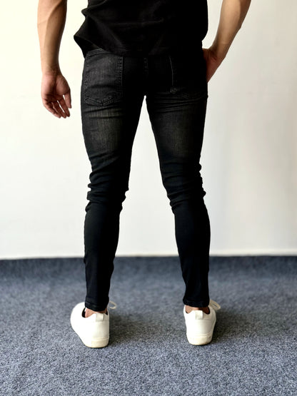 Edgy Distressed Black Jeans