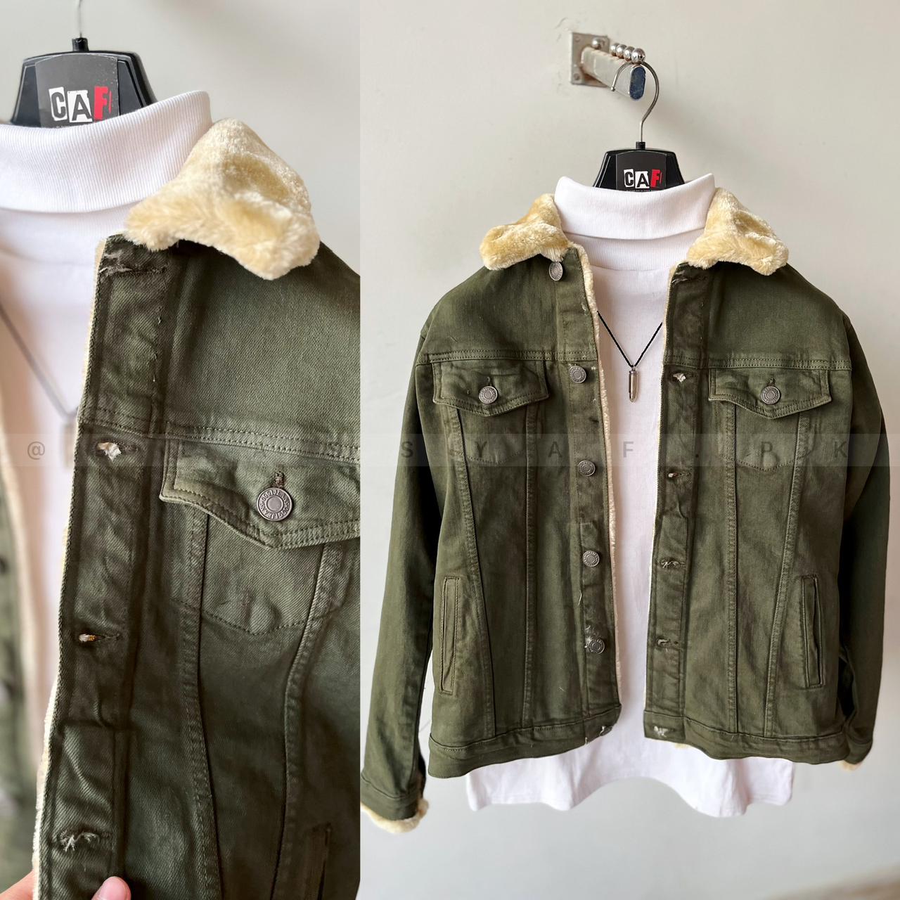 Half Fur Denim Jacket