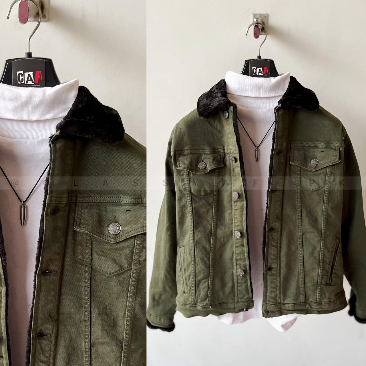 Half Fur Denim Jacket