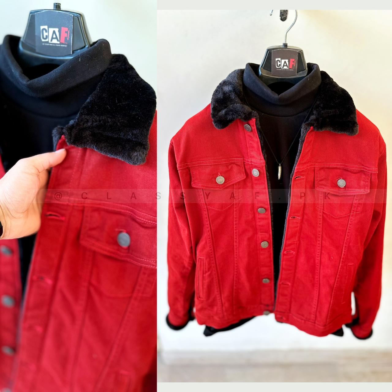 Half Fur Denim Jacket