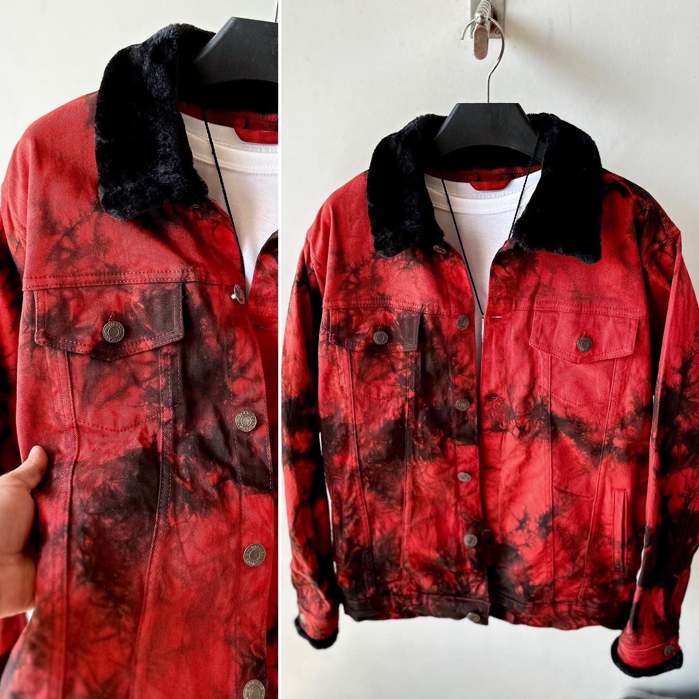 Half Fur Denim Jacket