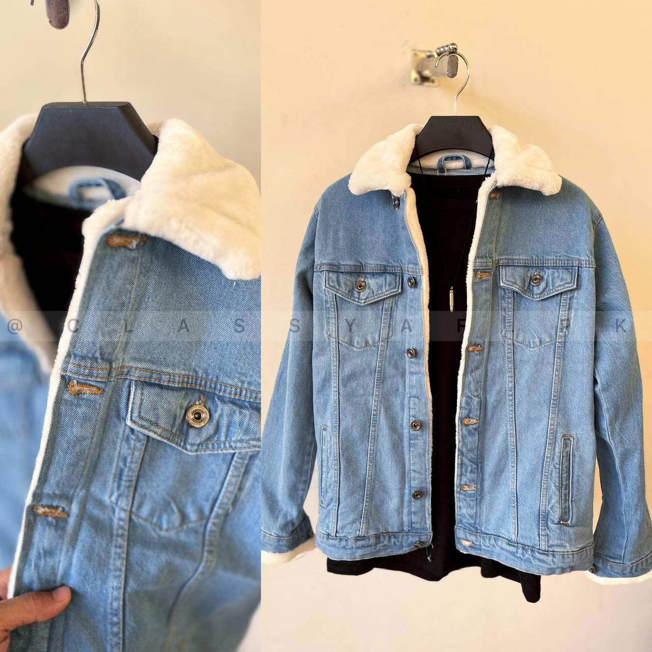 Half Fur Denim Jacket