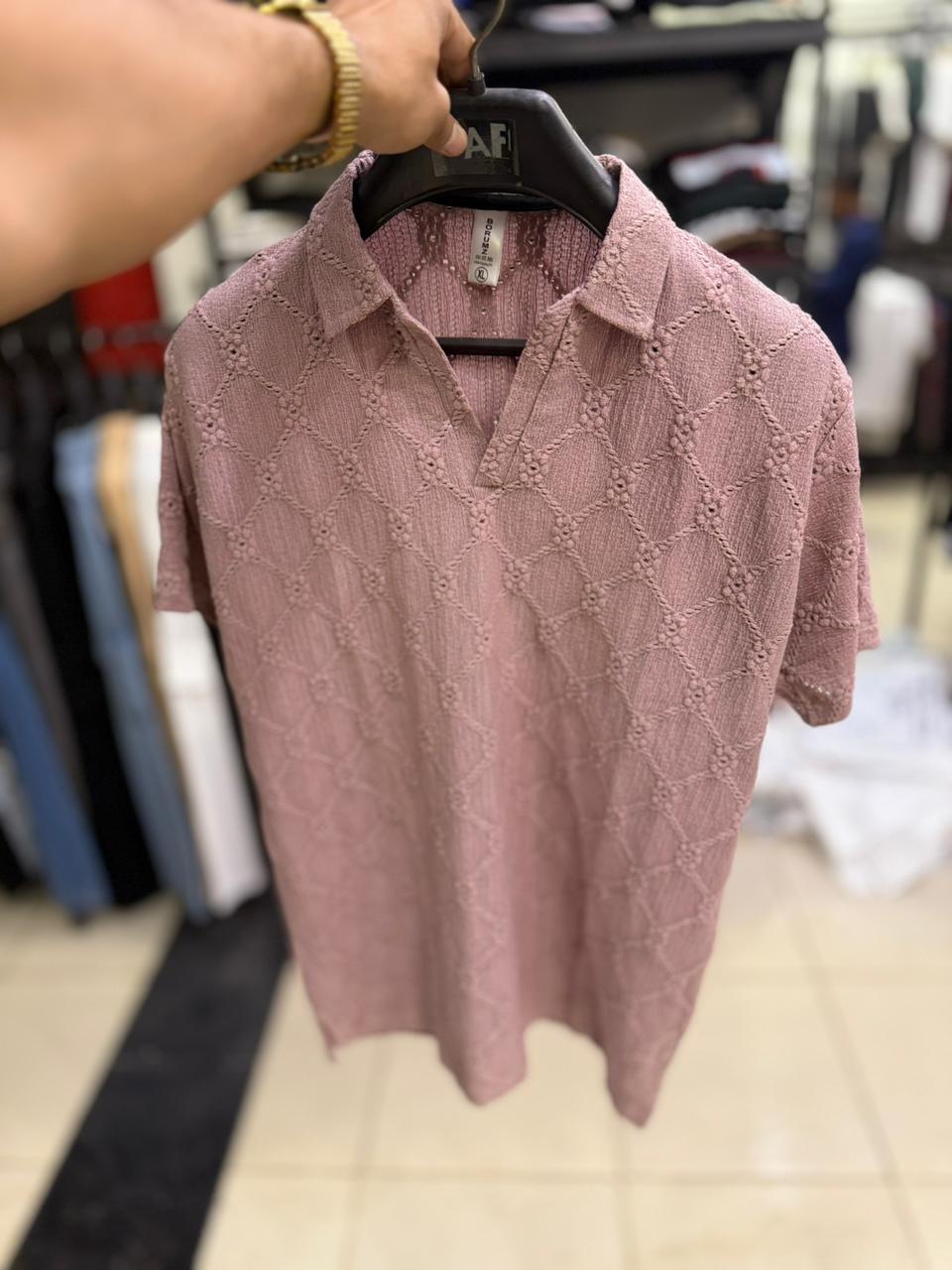 Honeycomb Knit Polo