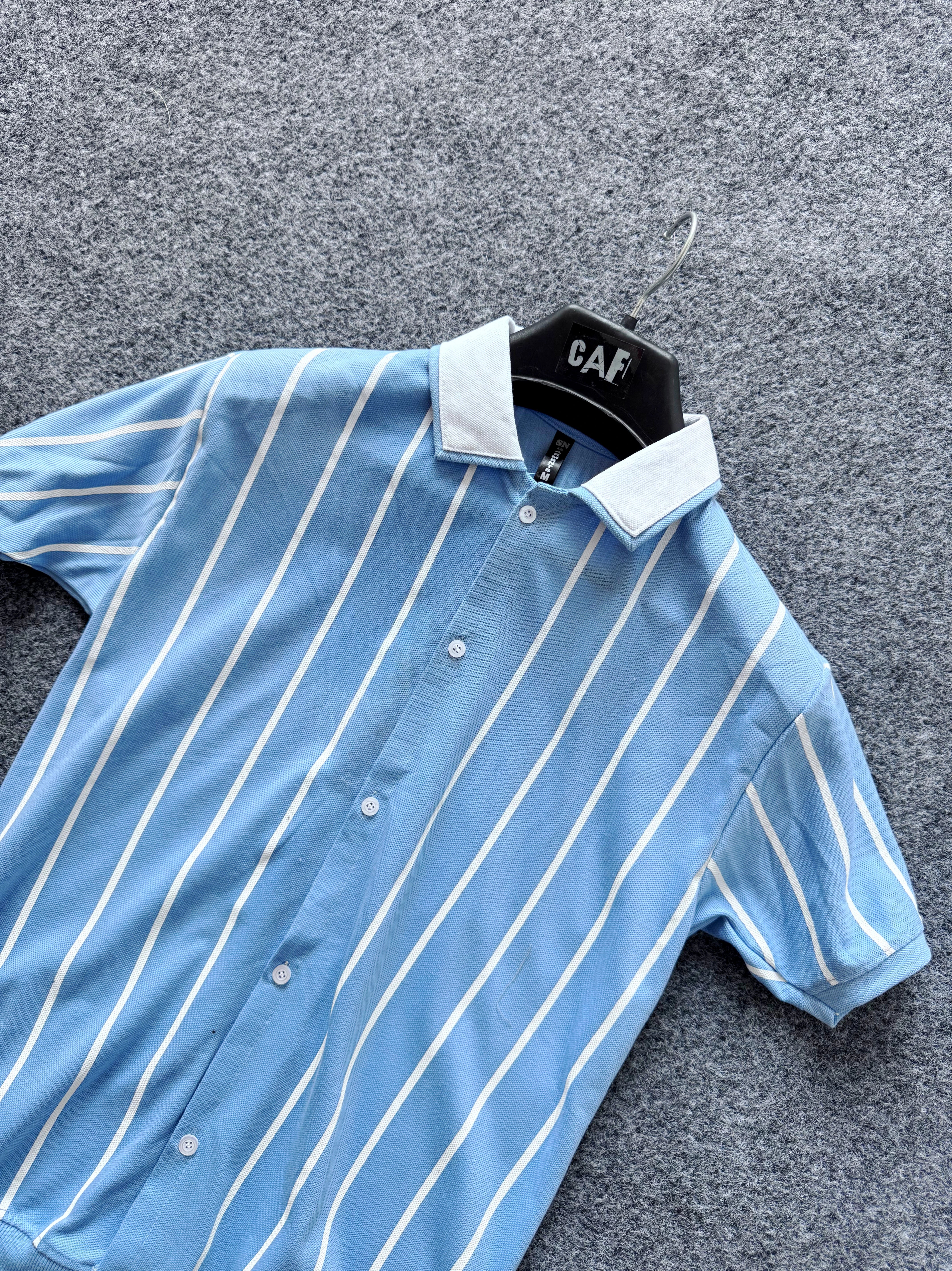 Summer Striped - Cotton Polo Shirt