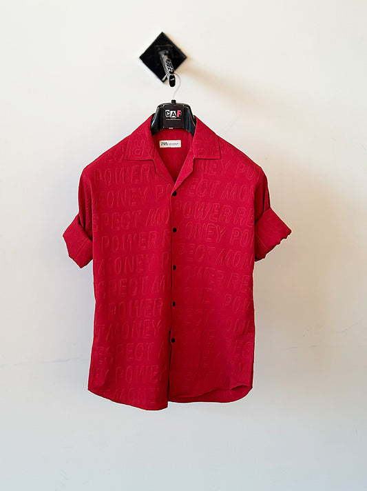 Red Button-Up Shirt