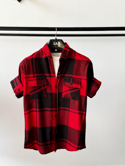 Crimson Check Flannel Shirt