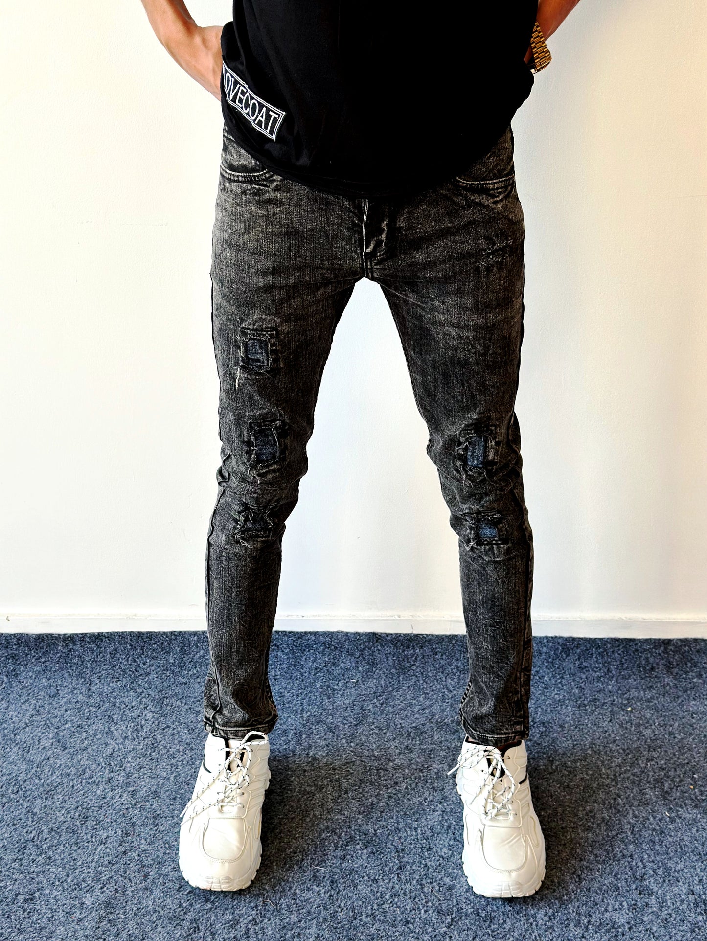 Ripped Black Denim Jeans