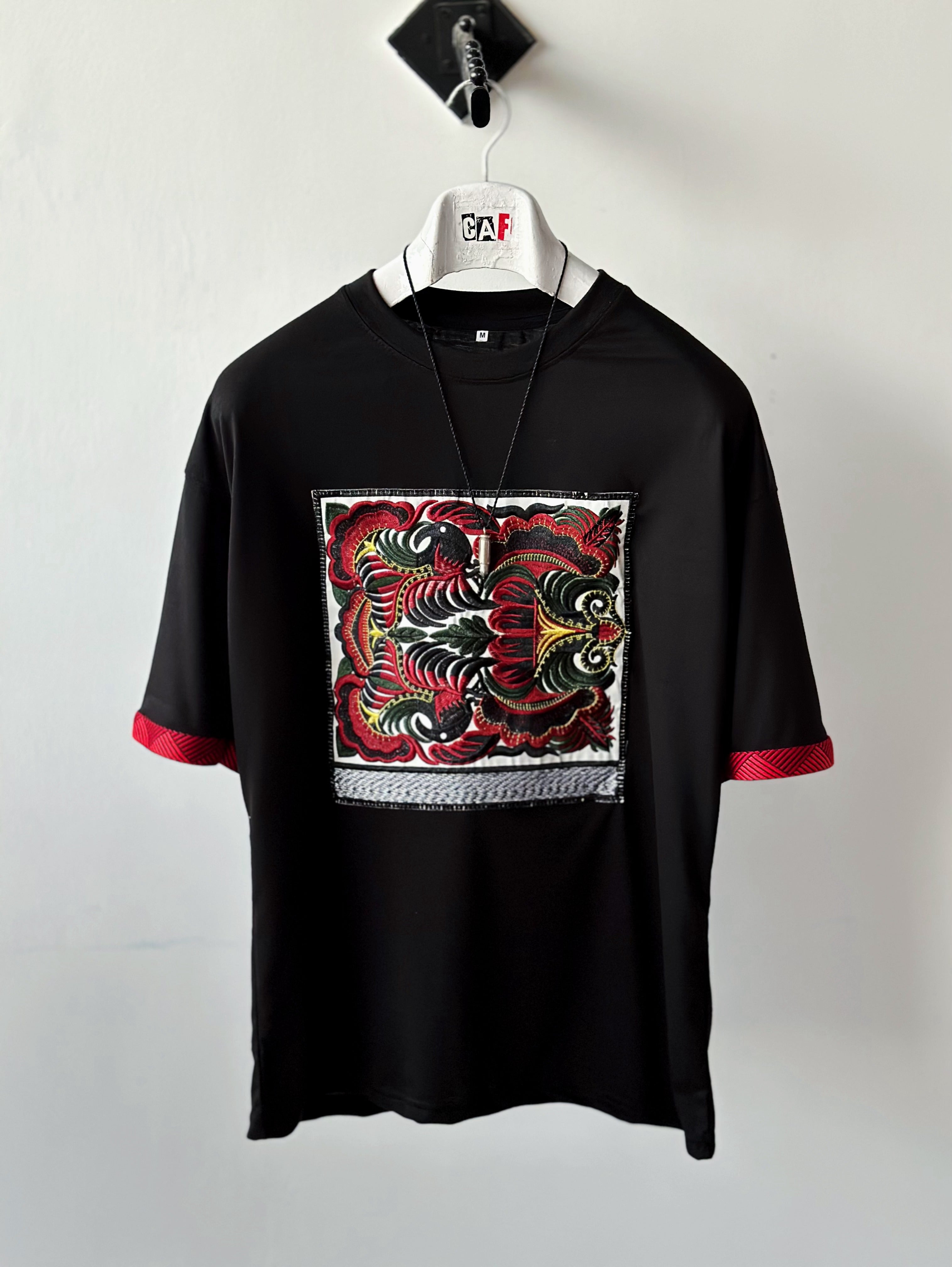 Black Beauty Floral Embroidery
