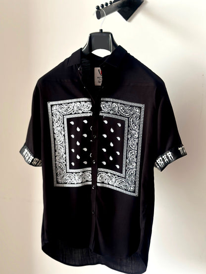 Black Bandana Design Shirt