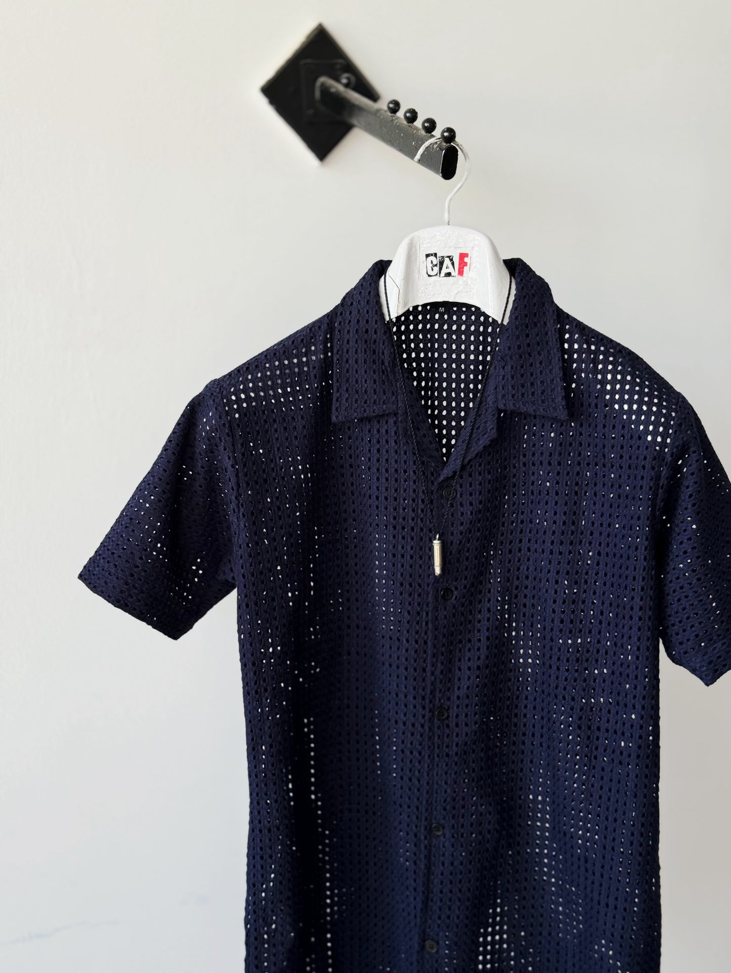 Navy Blue Designer Casual Shirt