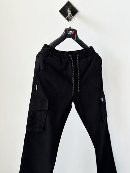 Black Fashion Cargo Trousers