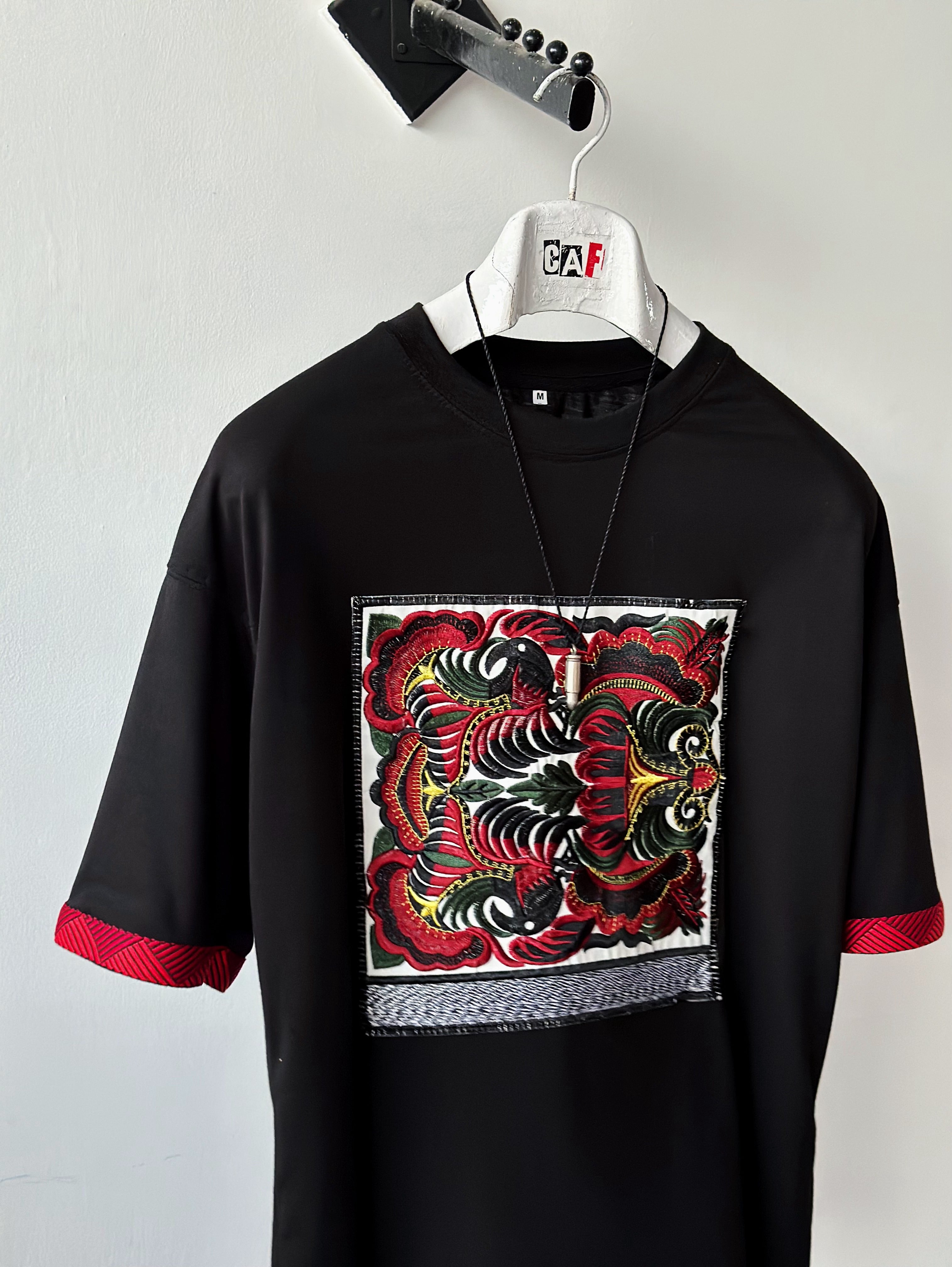 Black Beauty Floral Embroidery