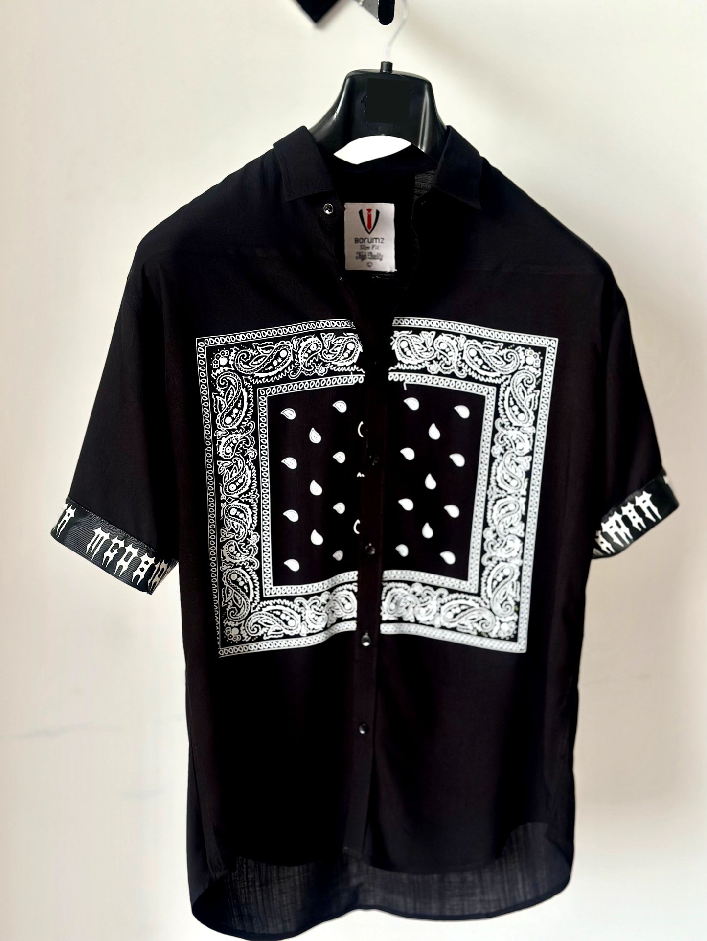 Black Bandana Design Shirt