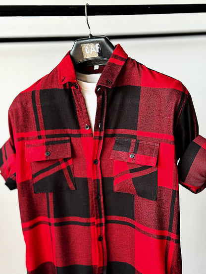 Crimson Check Flannel Shirt