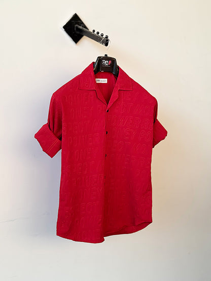 Red Button-Up Shirt