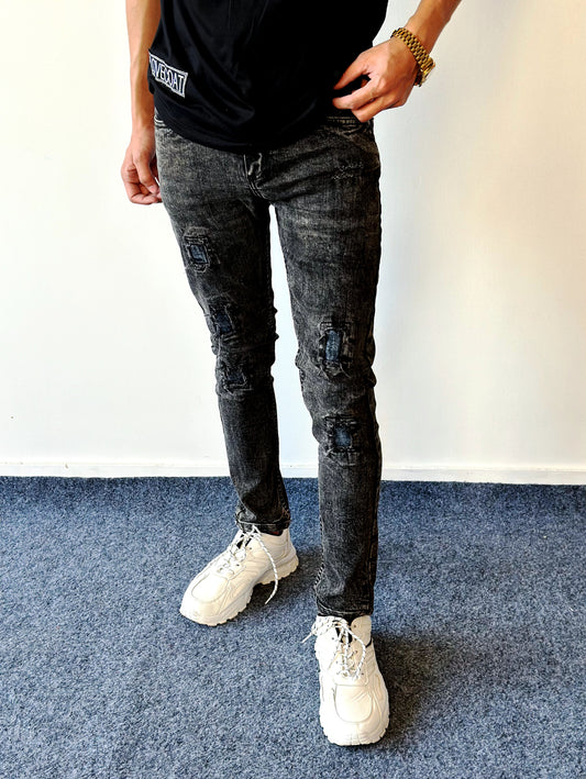 Ripped Black Denim Jeans