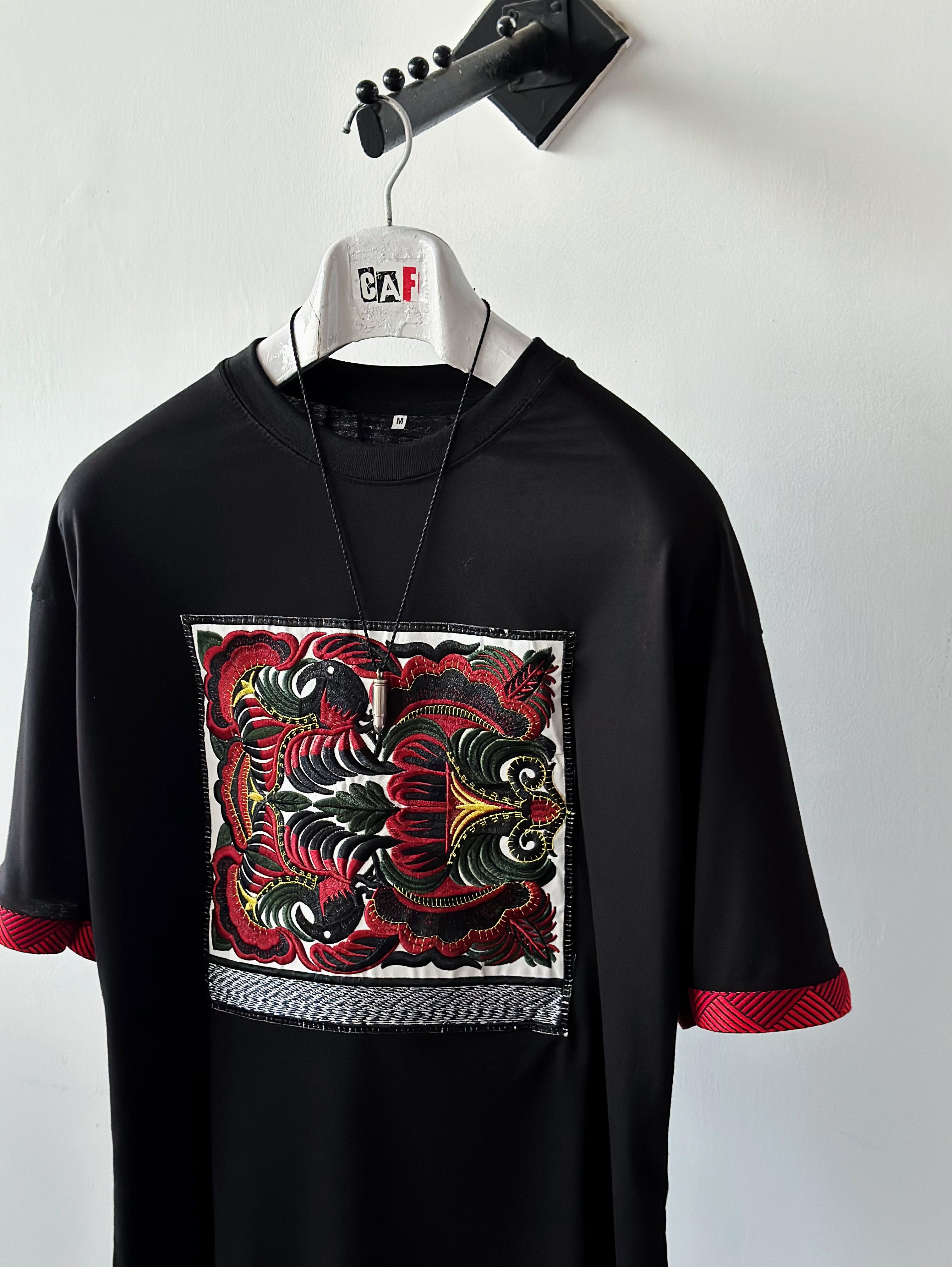 Black Beauty Floral Embroidery