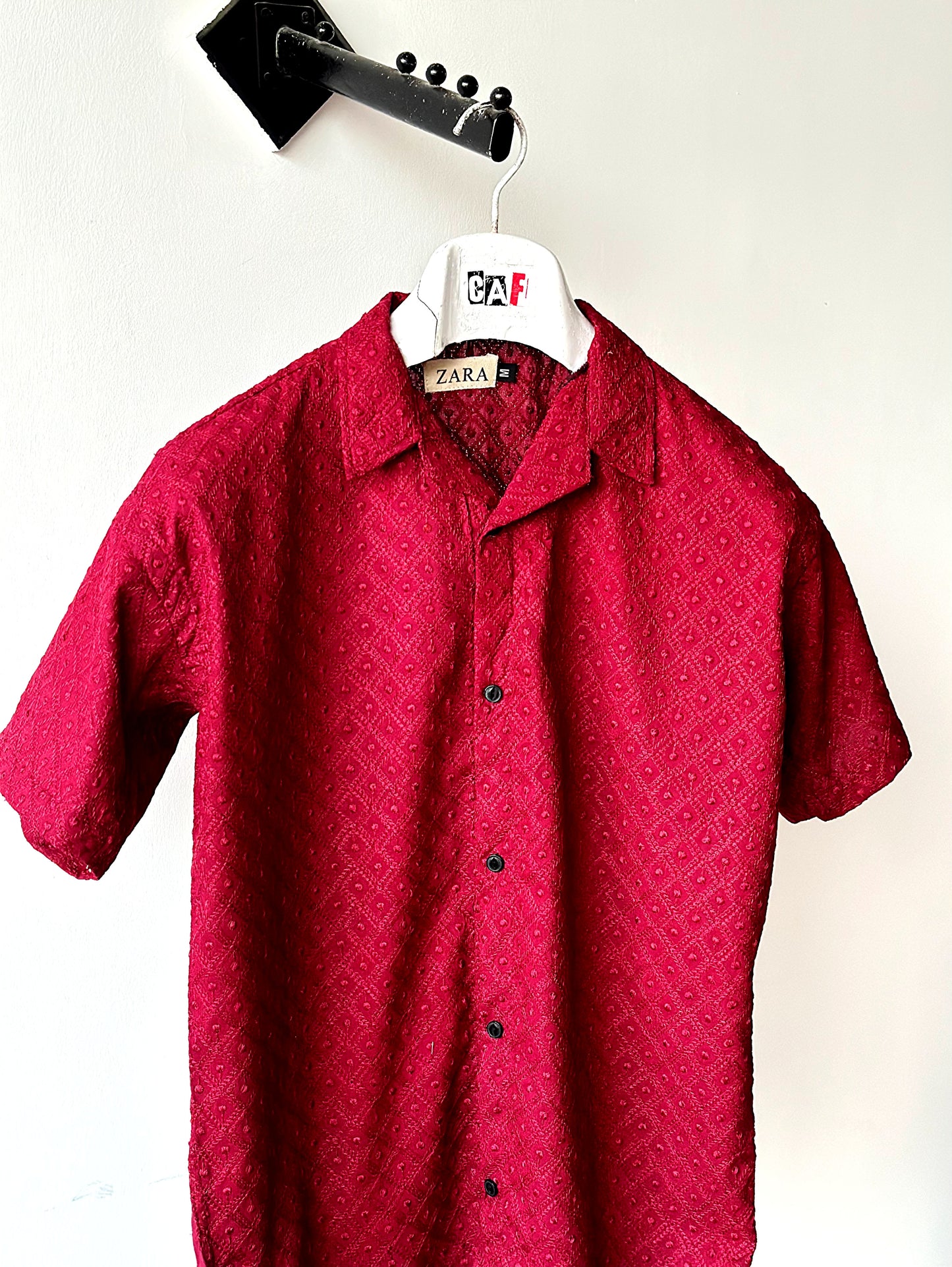 Scarlet Red Patterned Top