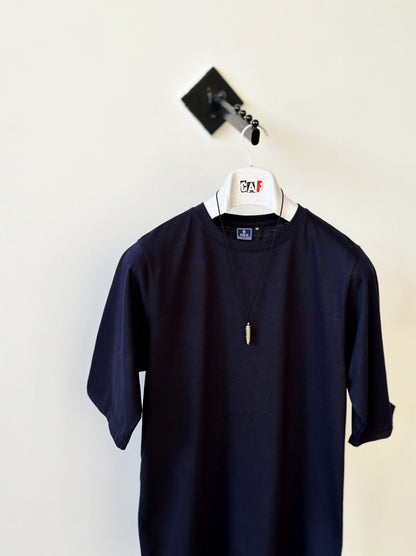 Men's Navy Mock Neck