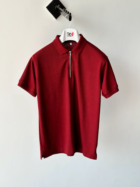 Red Cherry Polo Zipper