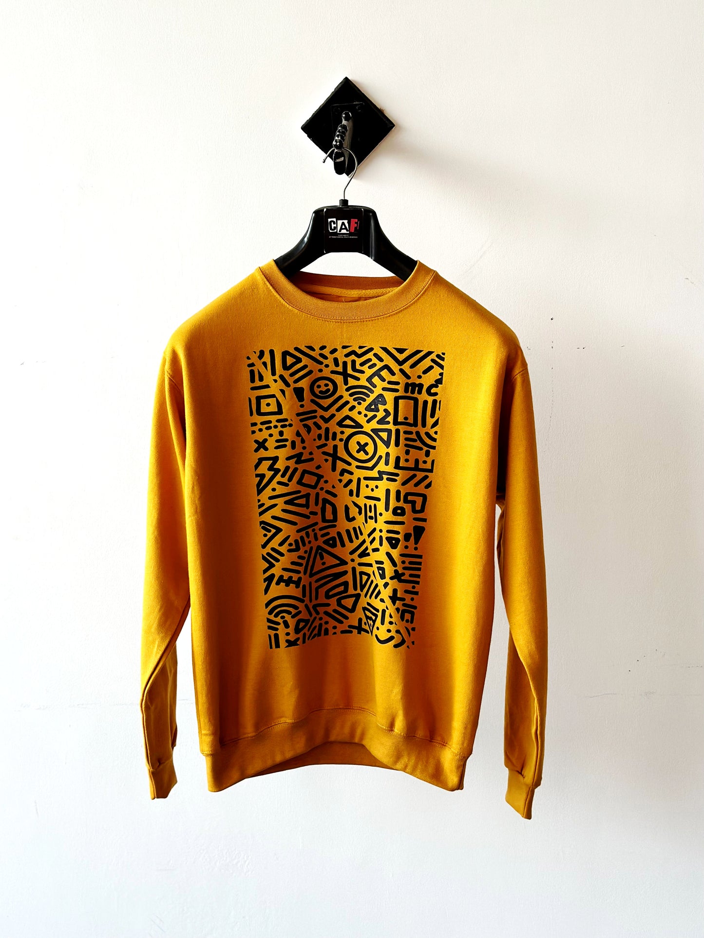 Golden Geometric Graphic Sweatshirt